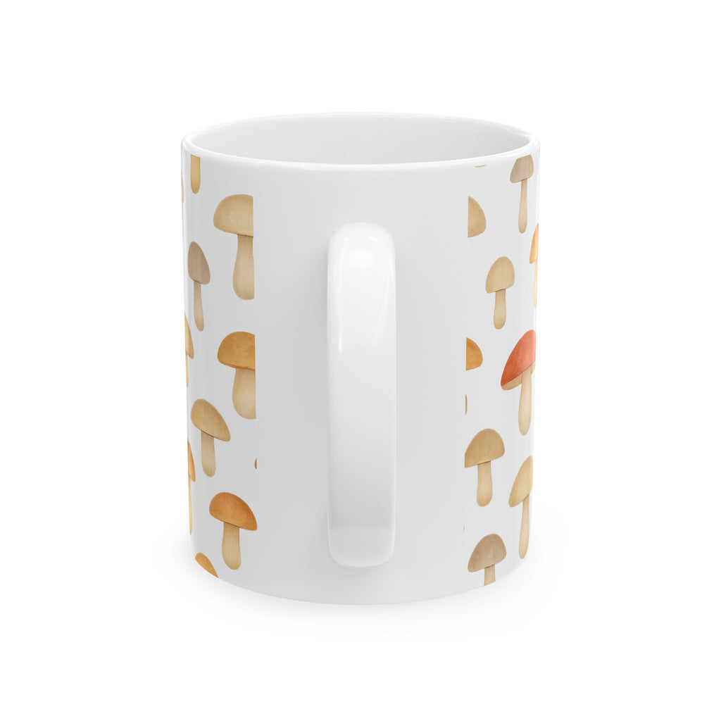 Watercolor Forest Mushrooms Full Wrap Coffee Mug | Mushrooms Gift | Ceramic Mug