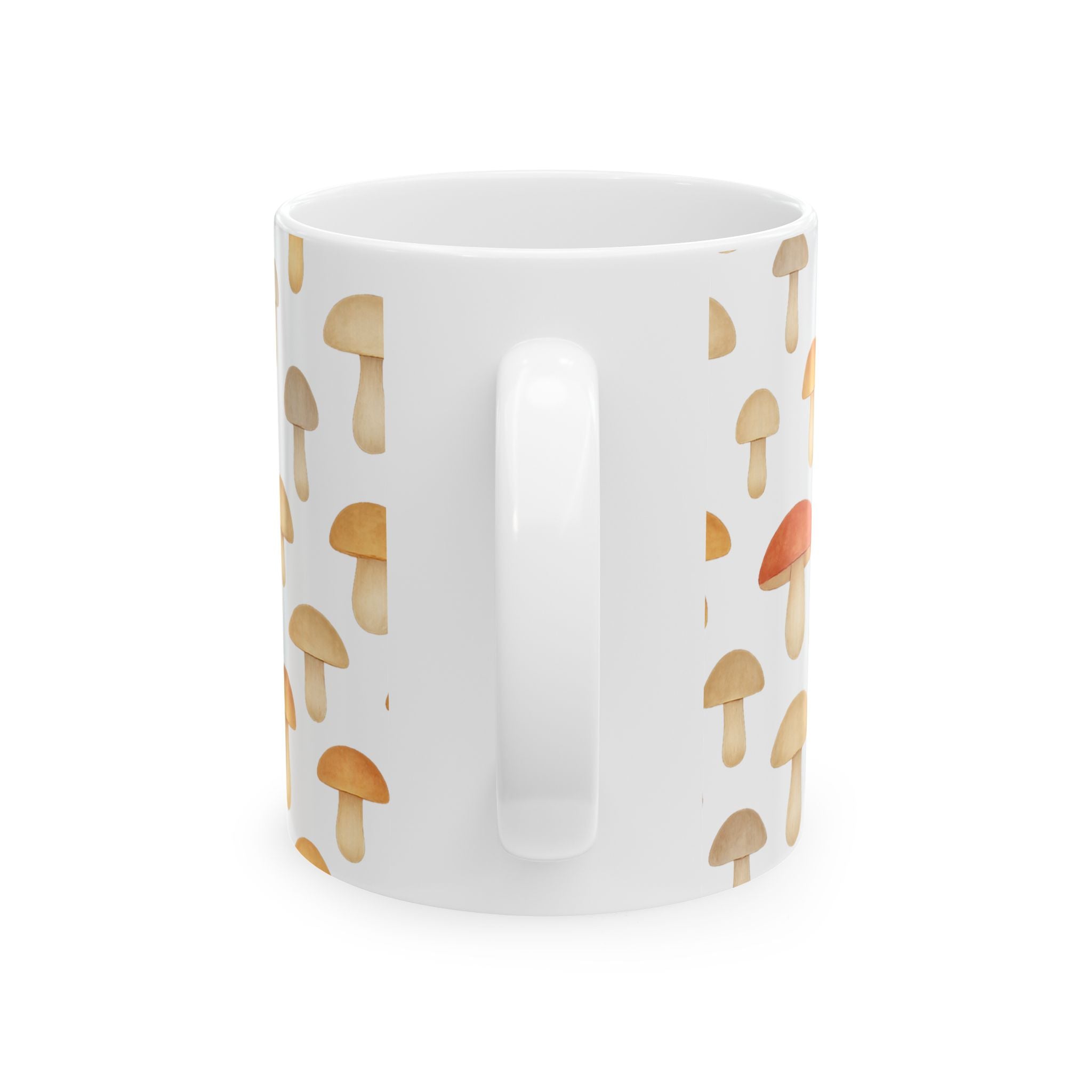Watercolor Forest Mushrooms Full Wrap Coffee Mug | Mushrooms Gift | Ceramic Mug