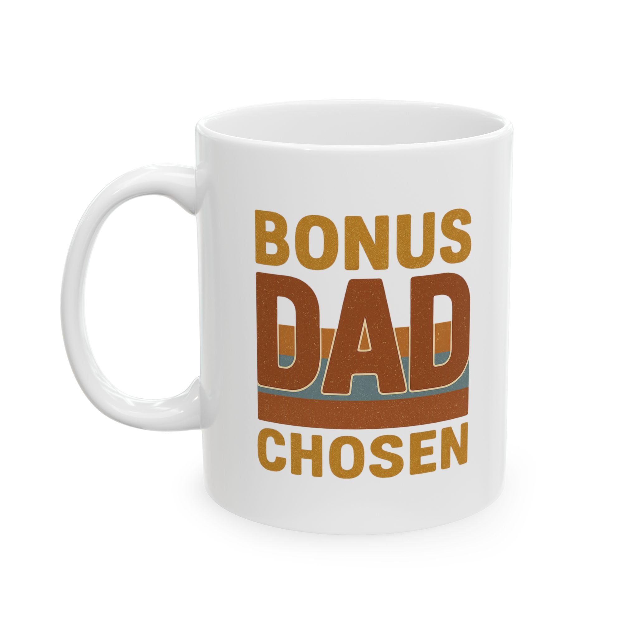 Bonus Dad Real Love No Bio Required Coffee Mug | Blended Family Humor | Ceramic Mug