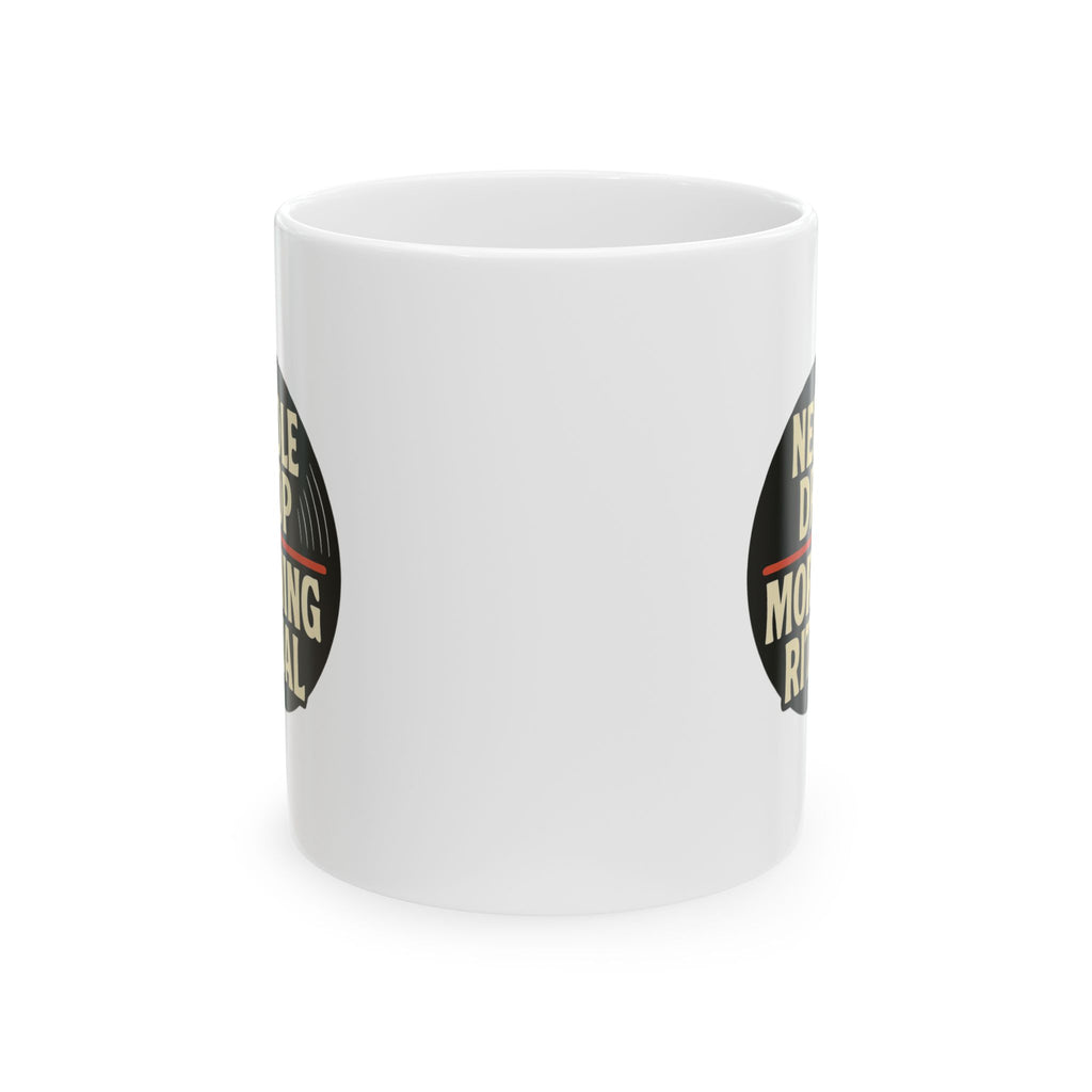 Vintage Vinyl Collector Needle Drop Morning Ritual Coffee Mug | Unique Gift | Ceramic Mug