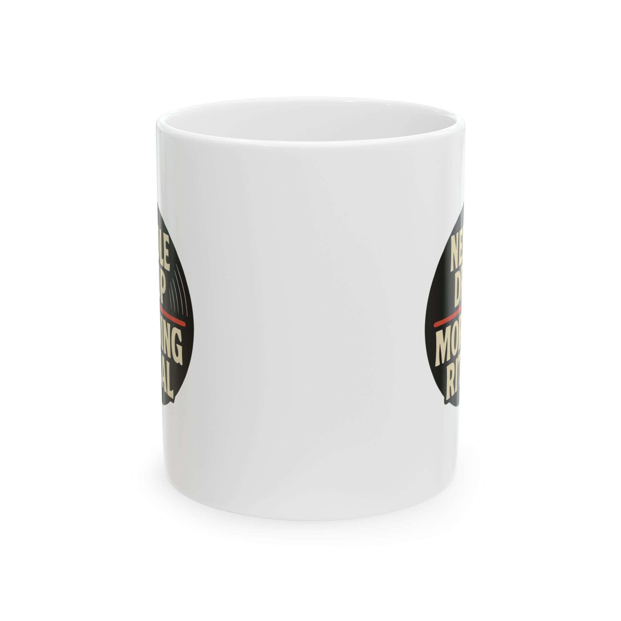 Vintage Vinyl Collector Needle Drop Morning Ritual Coffee Mug | Unique Gift | Ceramic Mug