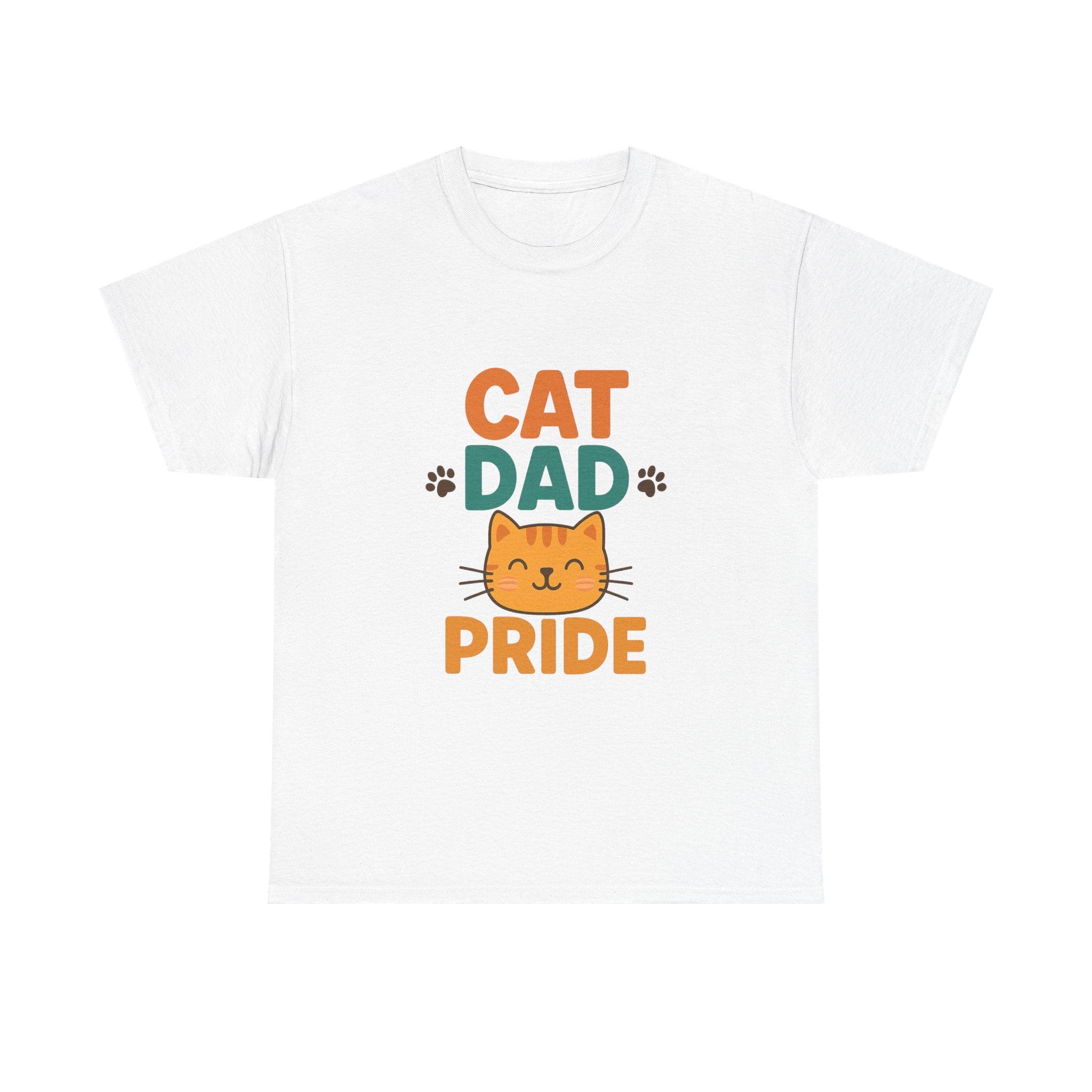 Cat Dad Fueled By Coffee T-Shirt | Funny Cat Gift | Graphic Tee