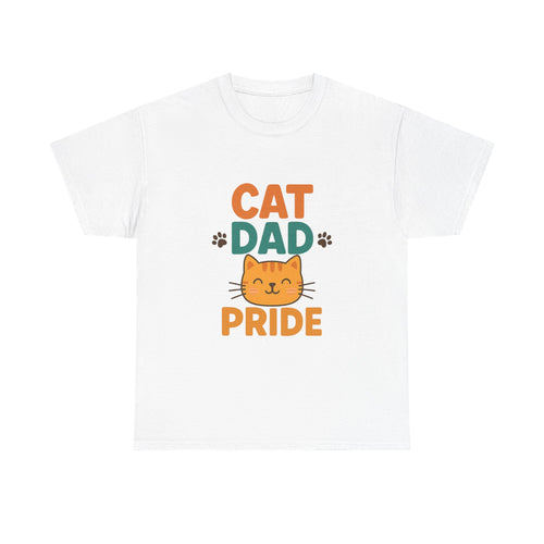 Cat Dad Fueled By Coffee T-Shirt | Funny Cat Gift | Graphic Tee