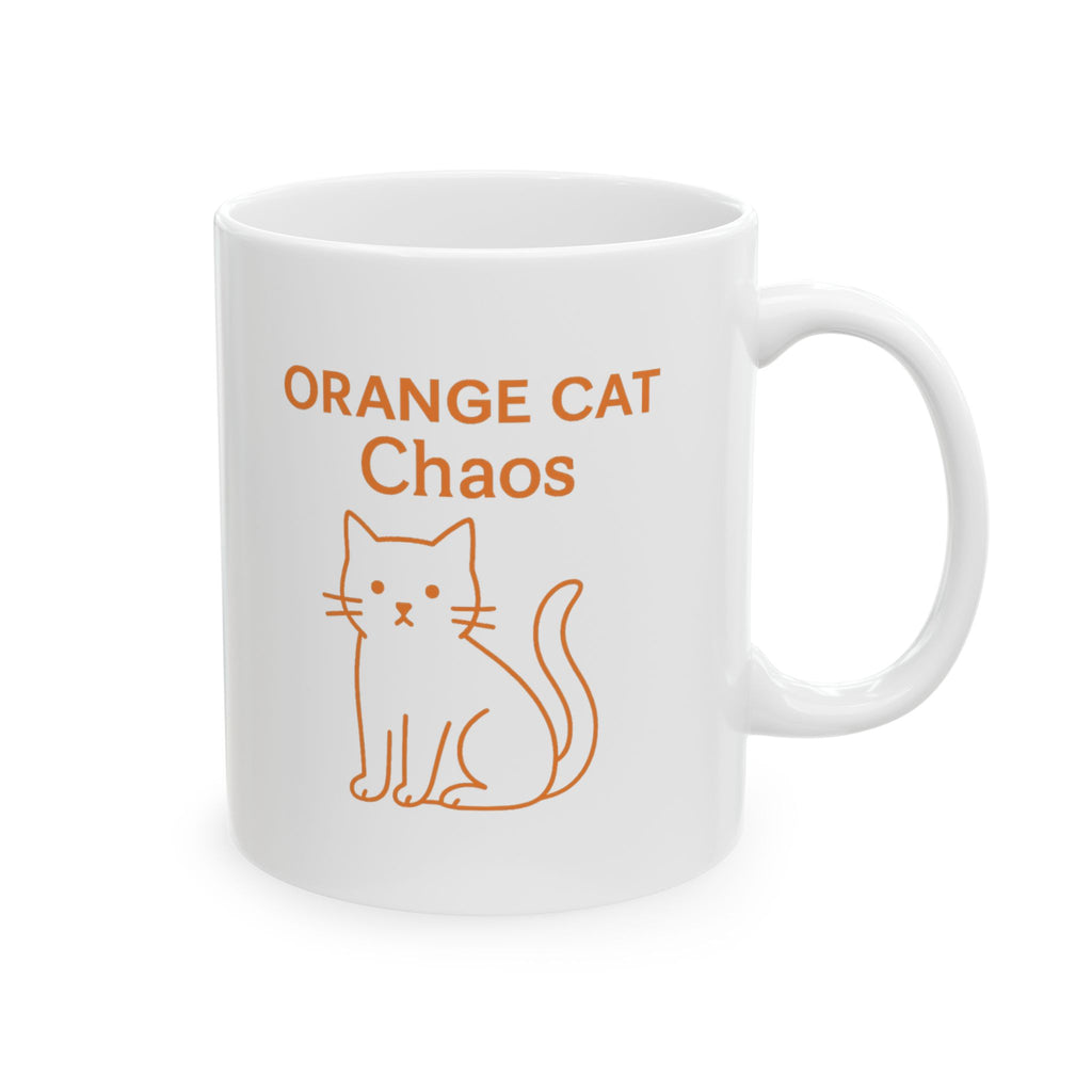 My Orange Cat Has Zero Brain Cells Coffee Mug | Funny Cat Humor | Ceramic Mug