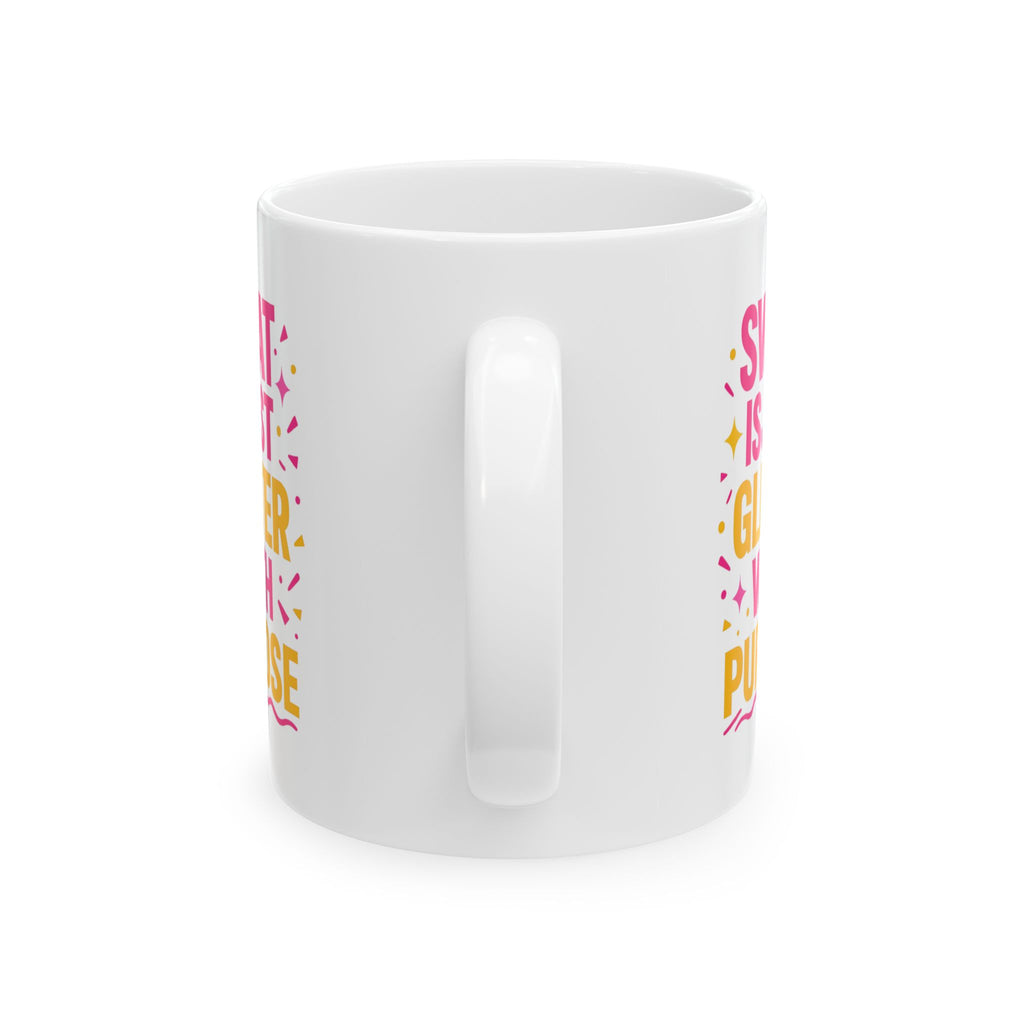 Zumba Instructor Sweat Is Just Glitter With Purpose Coffee Mug | Unique Gift | Ceramic Mug