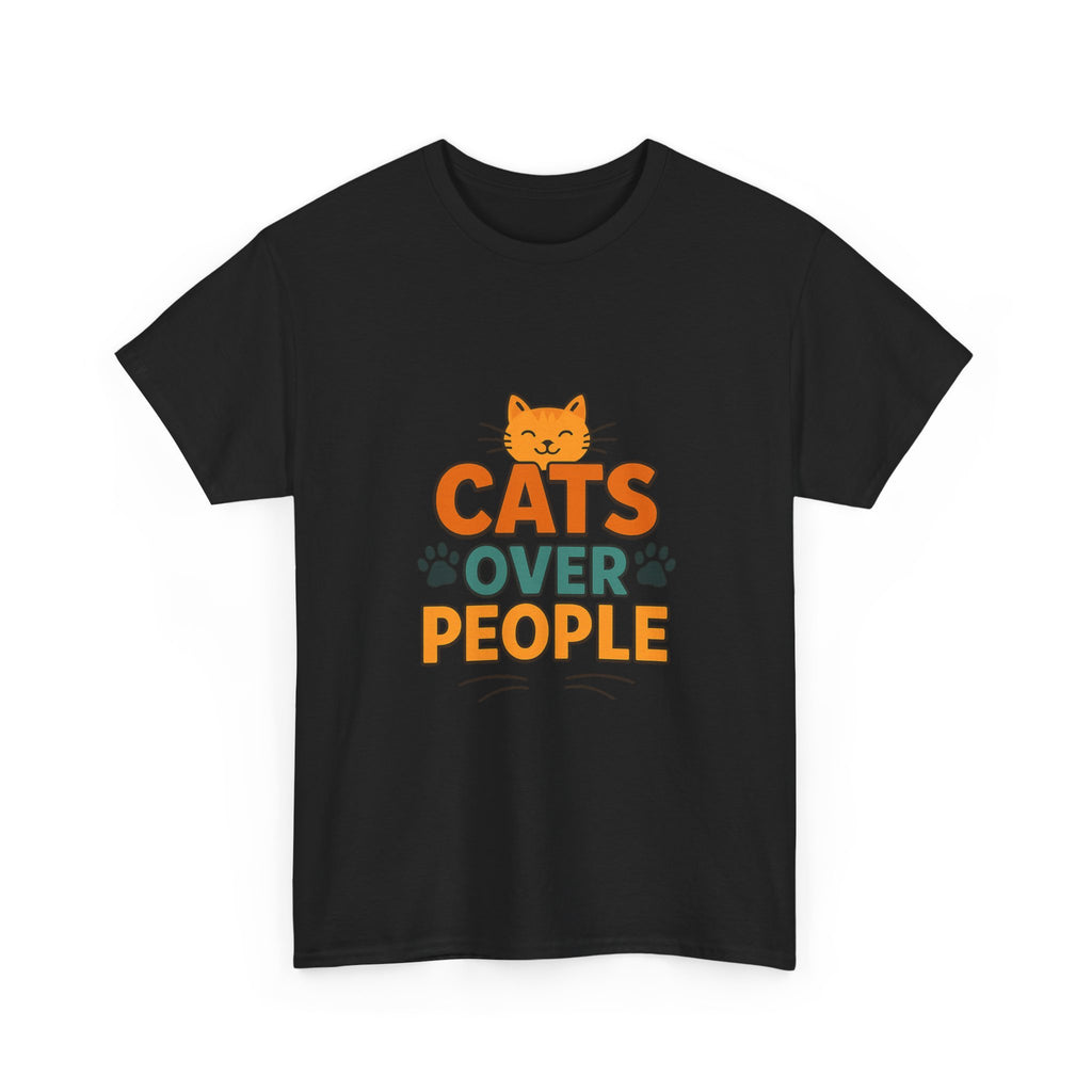 I Like Cats More Than People T-Shirt | Funny Cat Lover Gift | Graphic Tee