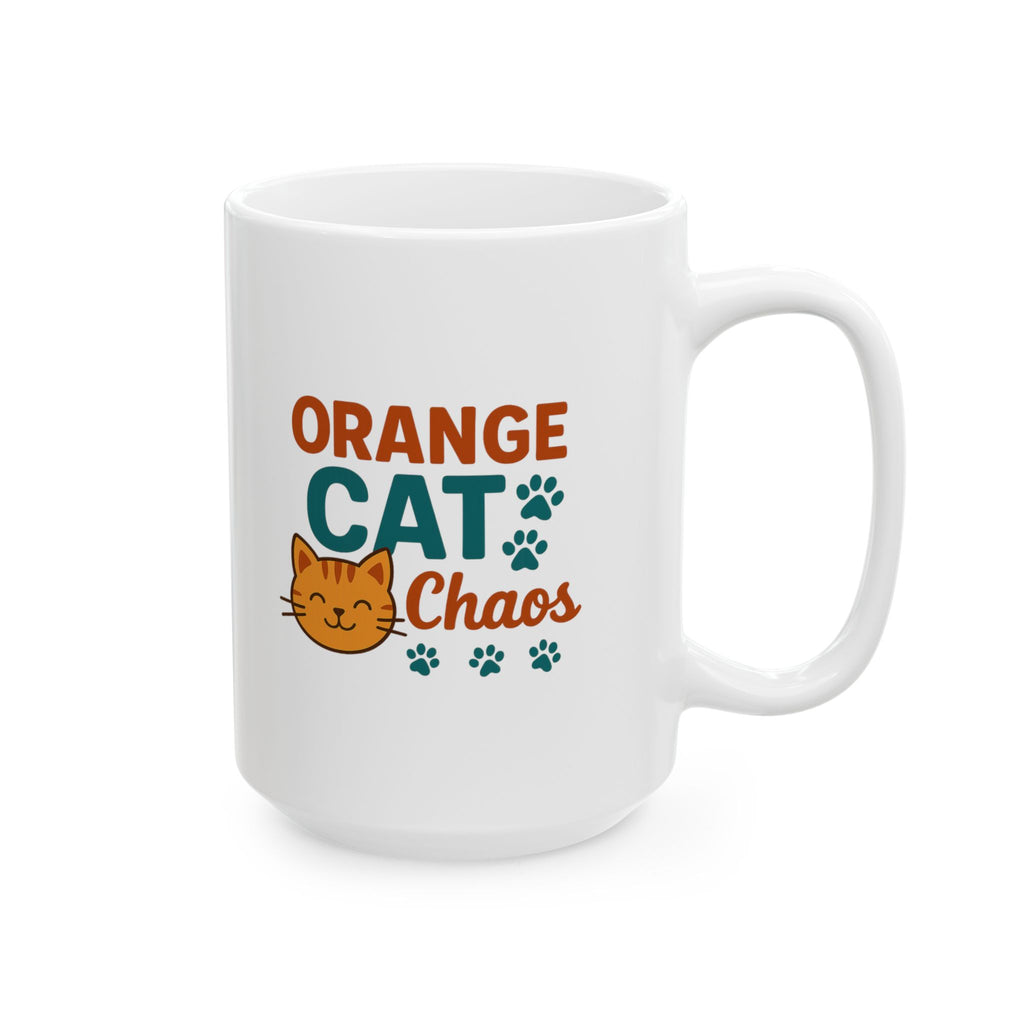 Orange Cat Energy All Day Coffee Mug | Funny Cat Lover Gift | Ceramic Mug