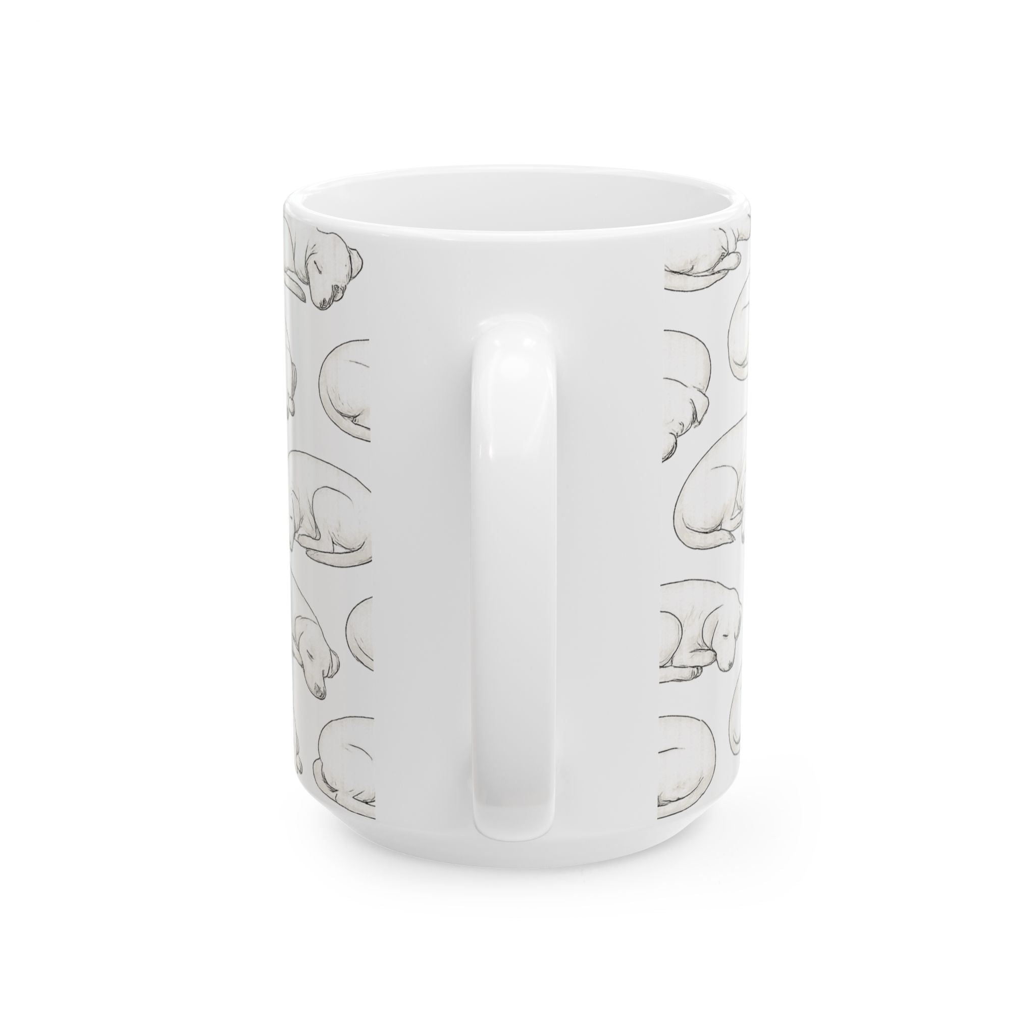 Delicate Sleeping Dogs Full Wrap Coffee Mug | Dogs Gift | Ceramic Mug