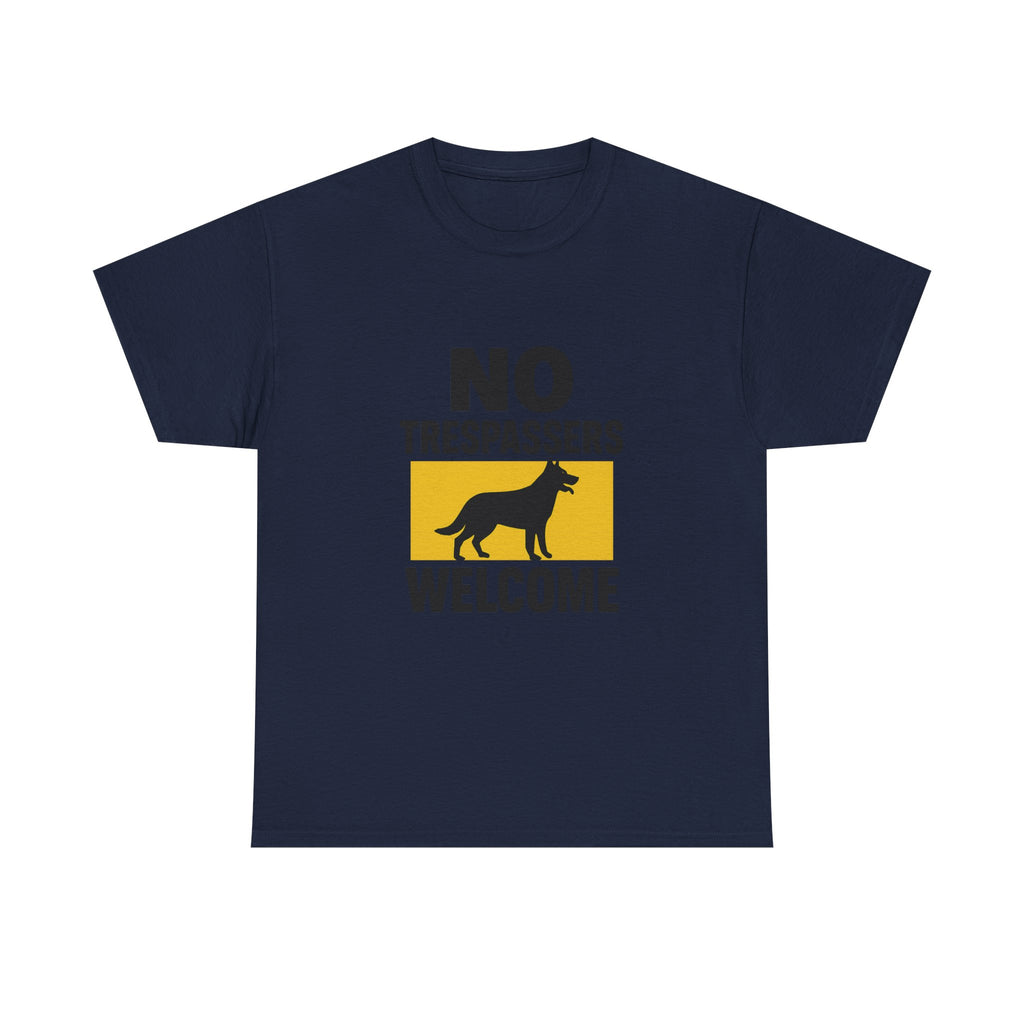 Guard Dog Dad No Trespassers Welcome T-Shirt | Dog Lover Gift | Graphic Tee