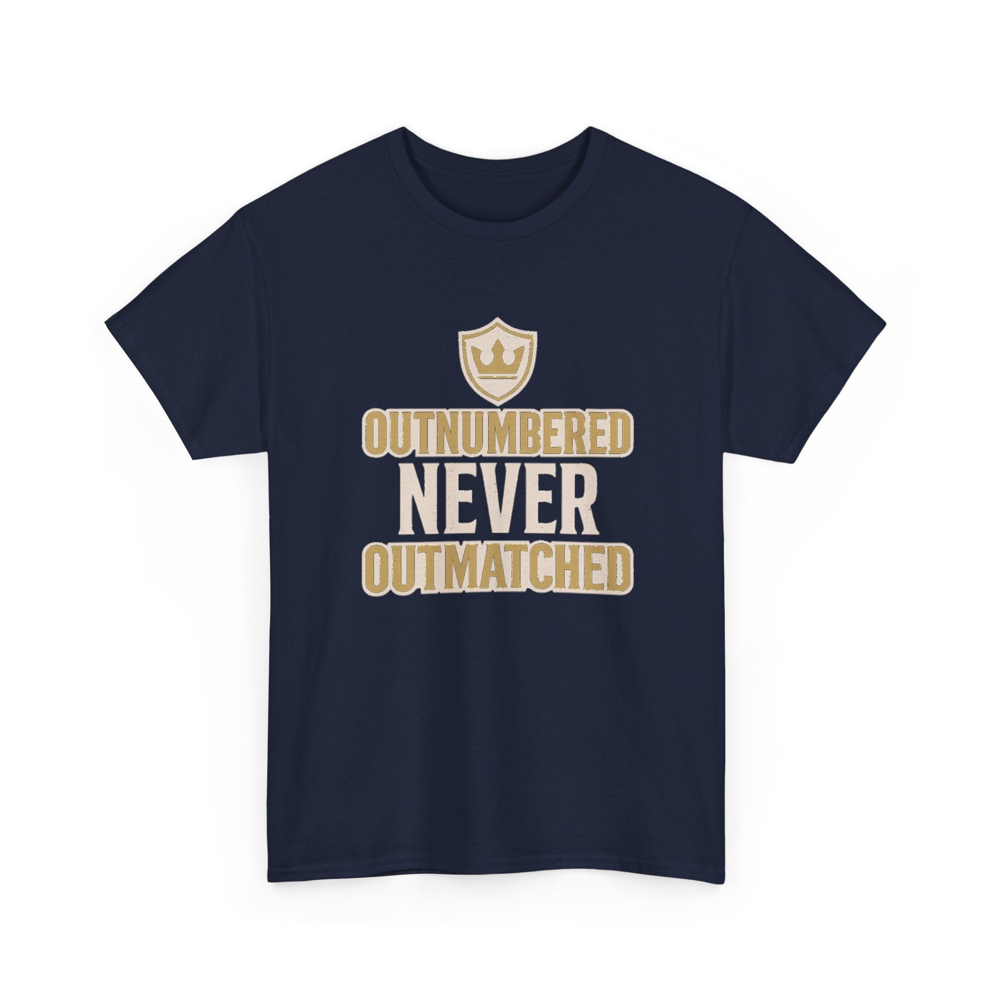 Dad of Girls Outnumbered Never Outmatched T-Shirt | Gift for Dad | Graphic Tee