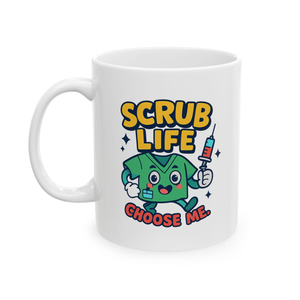 Scrubs On Coffee In Nurse Mode Coffee Mug | Funny Nurse Humor | Ceramic Mug