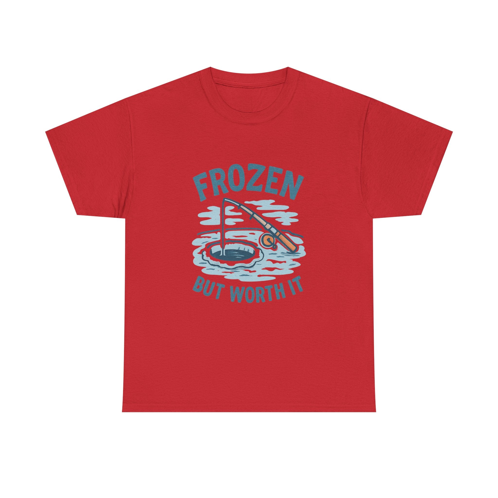 Ice Fisherman Frozen But Worth It T-Shirt | Unique Gift | Graphic Tee