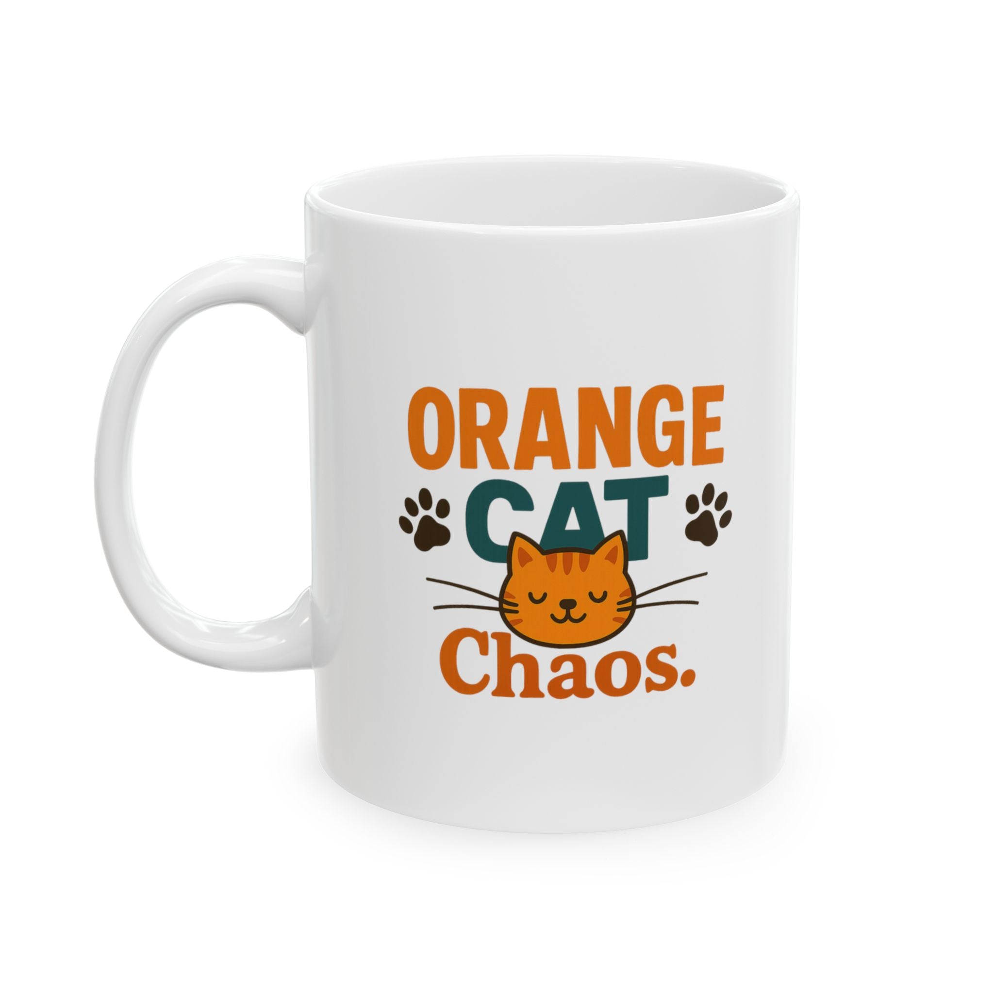 Orange Cat Owner Know The Chaos Coffee Mug | Funny Cat Gift | Ceramic Mug