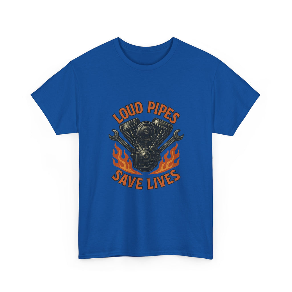 Motorcycle Mechanic Loud Pipes Save Lives T-Shirt