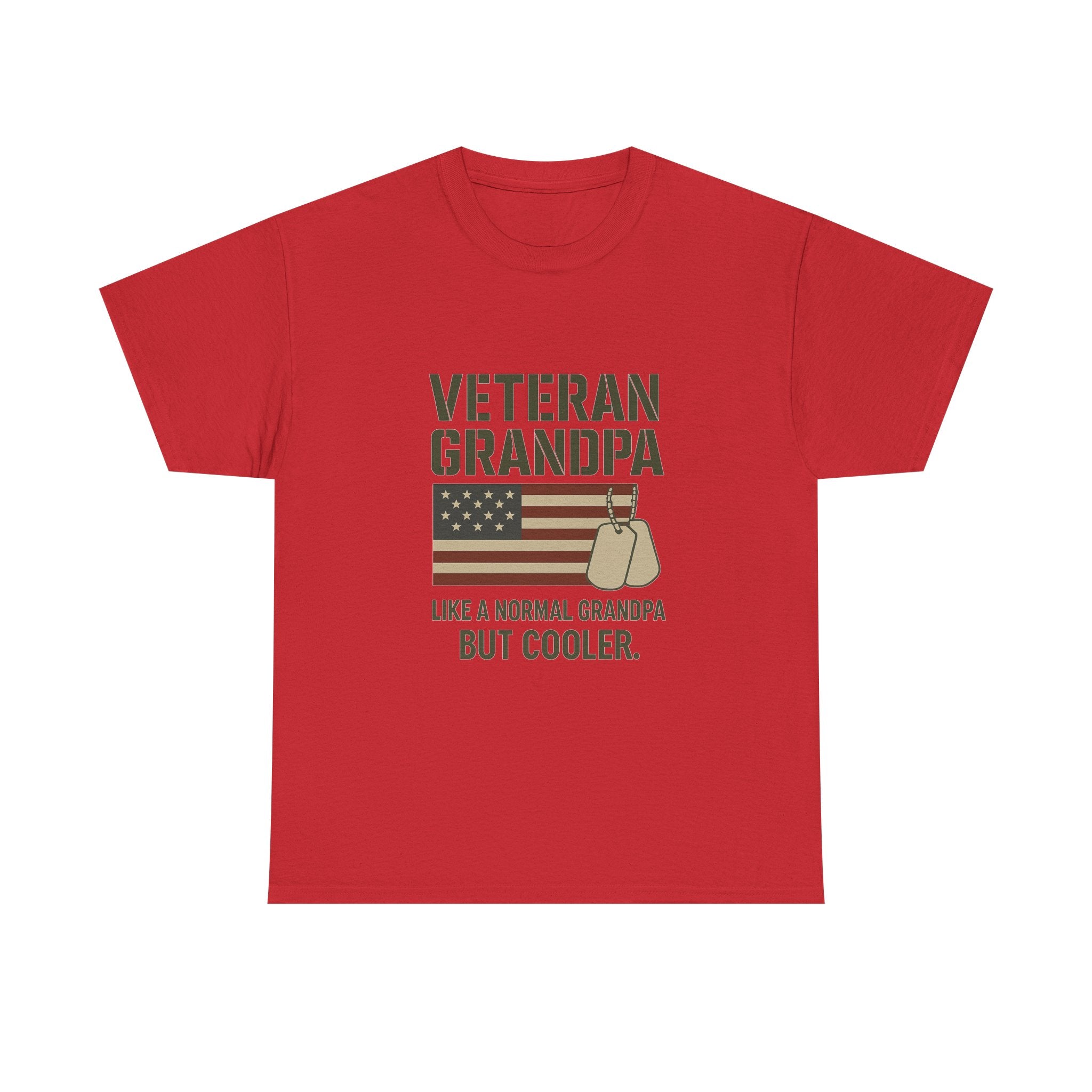 Veteran Grandpa Like A Normal Grandpa But Cooler T-Shirt | Gift for Grandpa | Graphic Tee