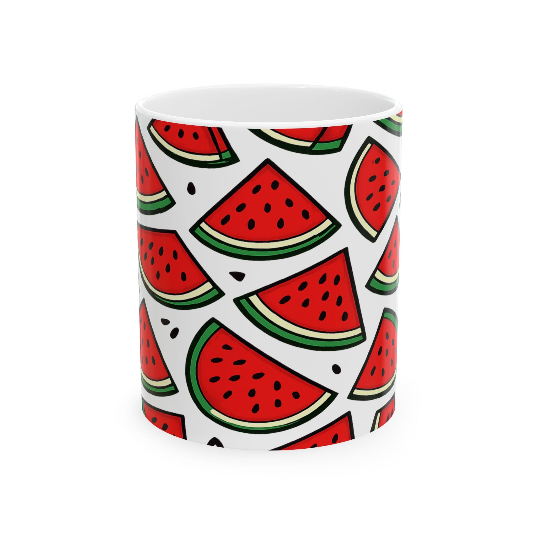Bold Watermelon Slices Full Wrap Coffee Mug | Fruit Gift | Ceramic Mug