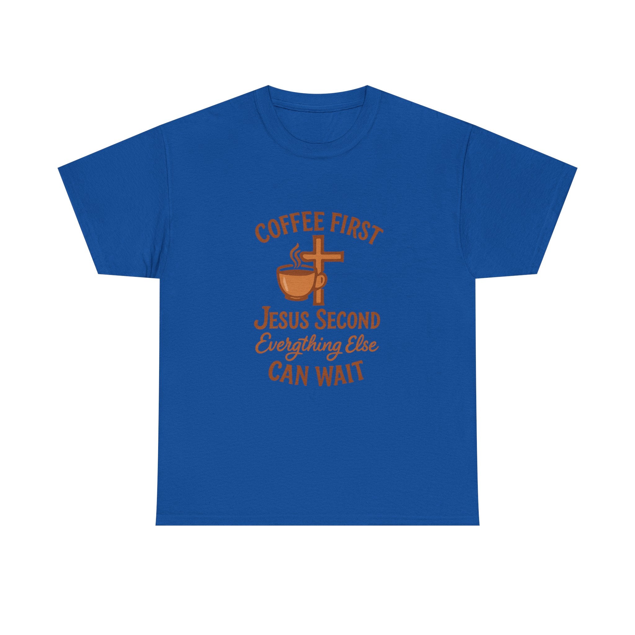 Coffee First Jesus Second Everything Else Can Wait T-Shirt | Coffee Lover Gift | Graphic Tee