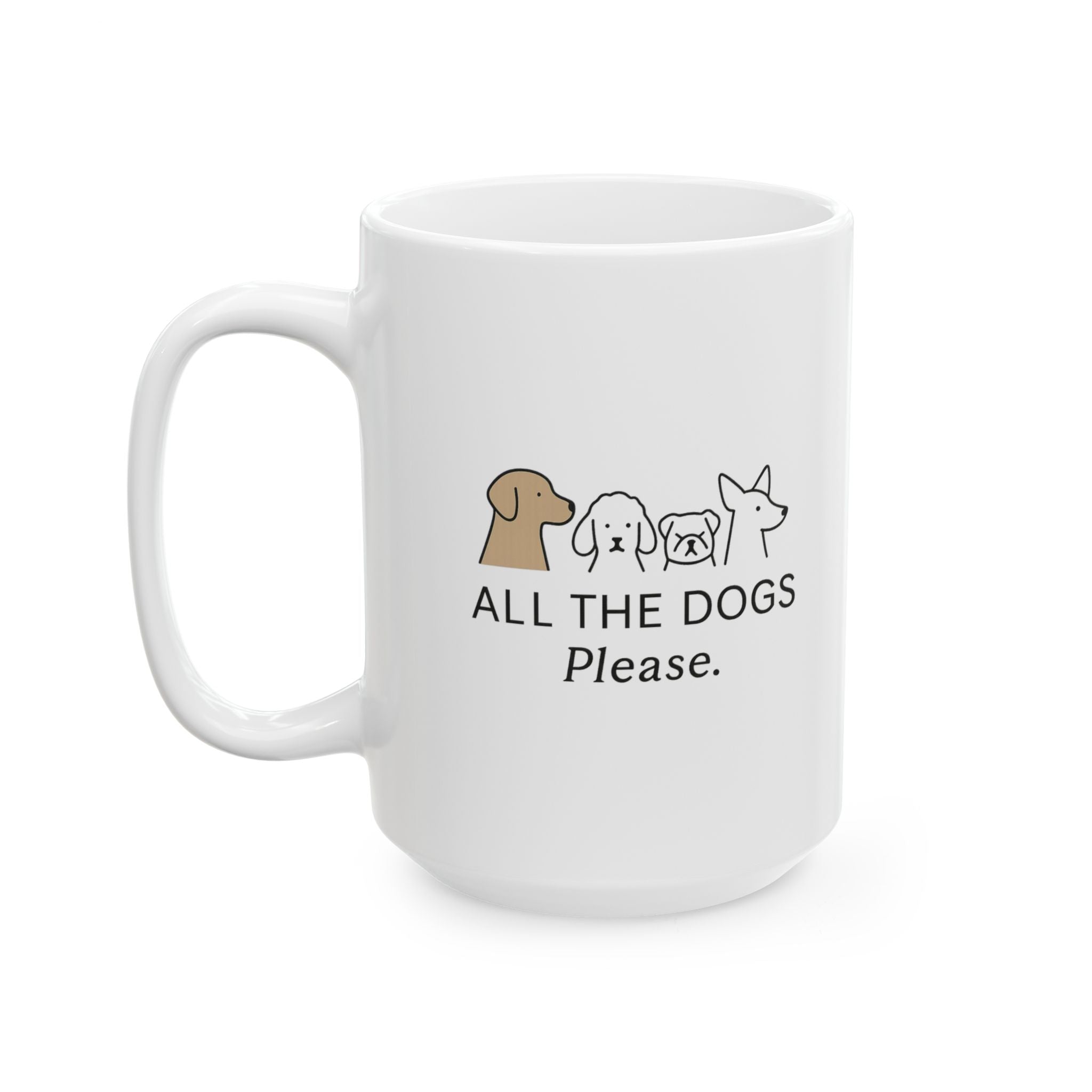 Outnumbered By Dogs And Loving It Coffee Mug | Multi Dog Owner Gift | Ceramic Mug