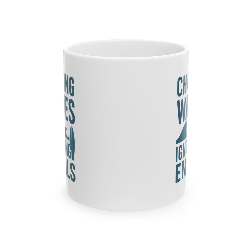 Surfer Chasing Waves And Ignoring Emails Coffee Mug | Unique Gift | Ceramic Mug