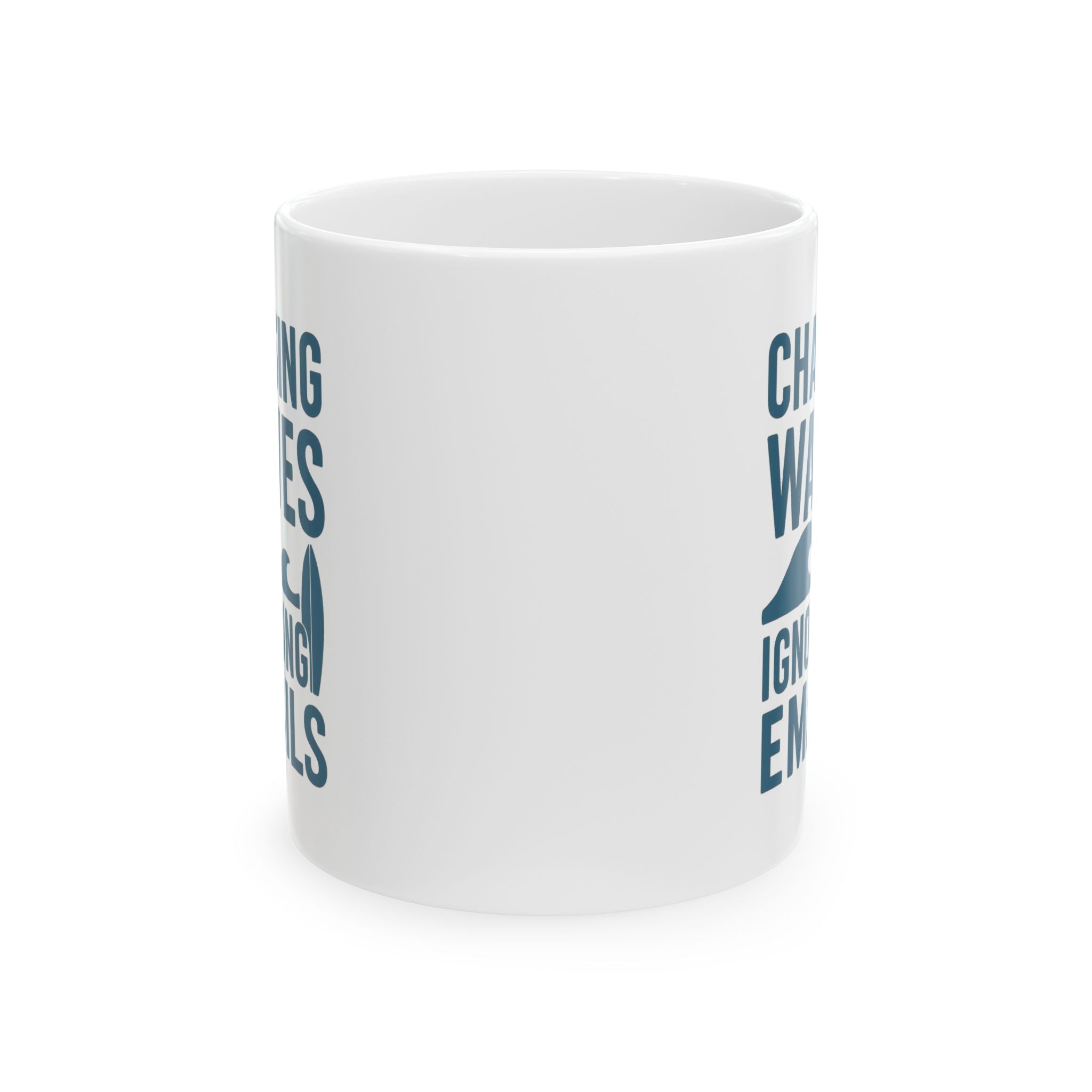 Surfer Chasing Waves And Ignoring Emails Coffee Mug | Unique Gift | Ceramic Mug