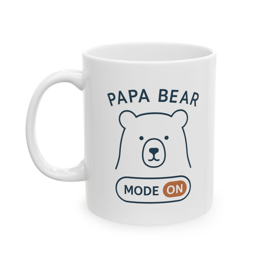Growl Before Coffee Papa Bear Vibes Coffee Mug | Funny Dad Humor | Ceramic Mug