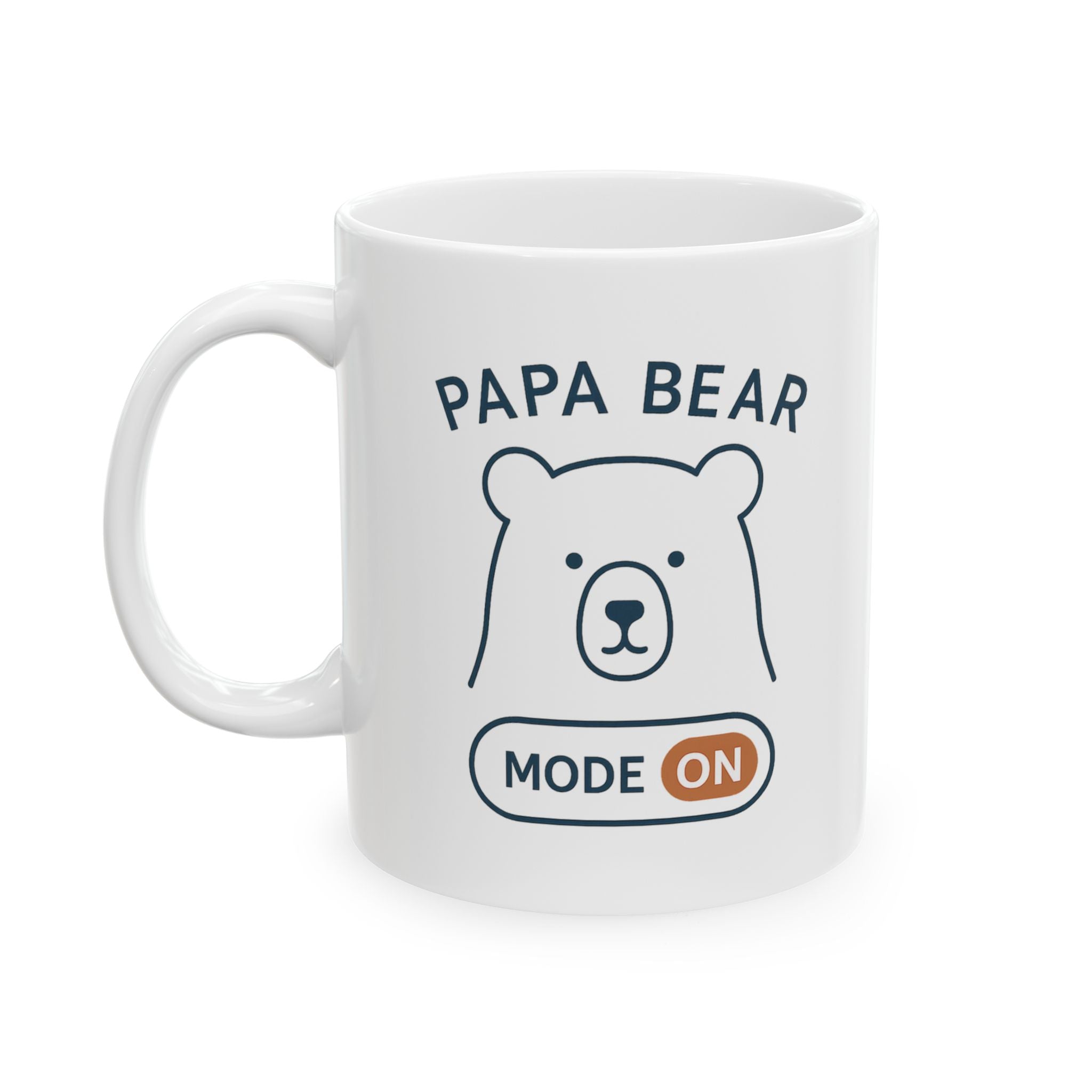 Growl Before Coffee Papa Bear Vibes Coffee Mug | Funny Dad Humor | Ceramic Mug