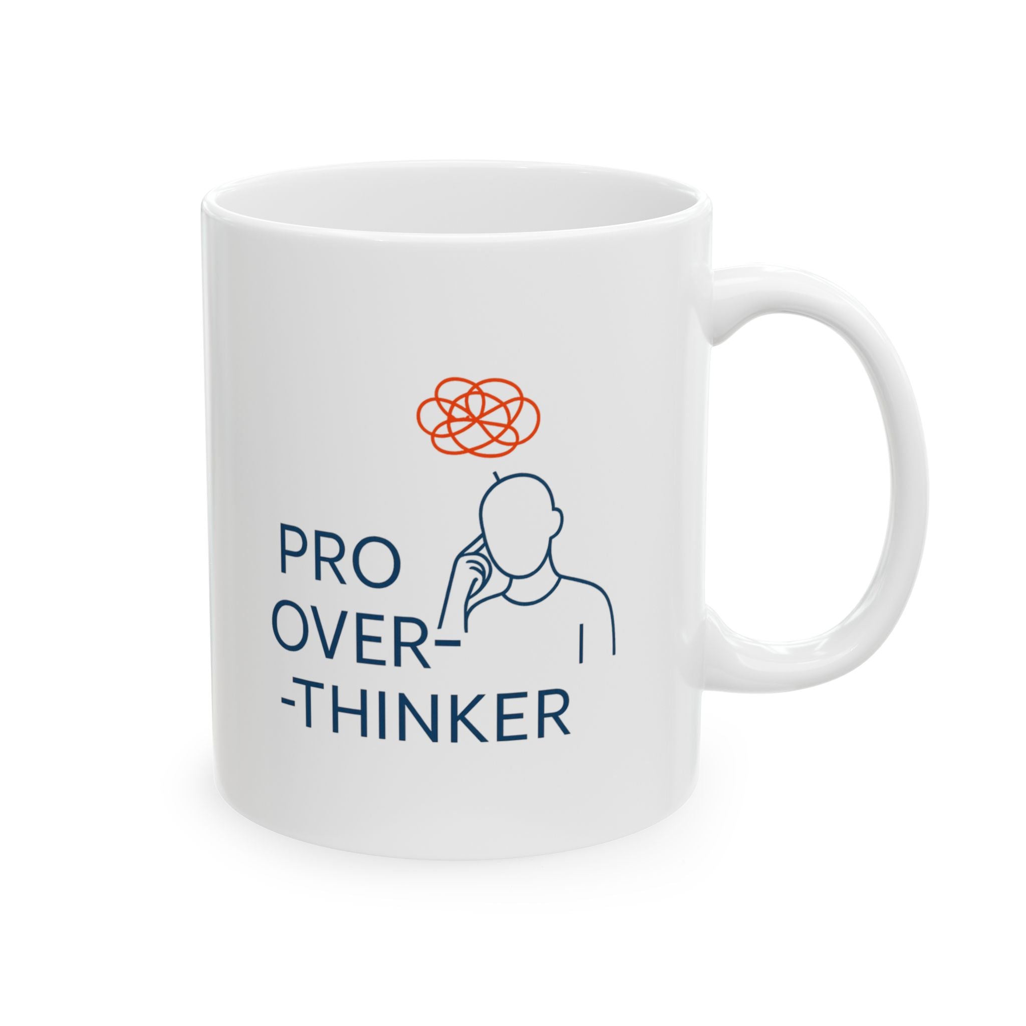 Overthinker In Progress Please Stand By Coffee Mug | Funny Anxiety Humor | Ceramic Mug