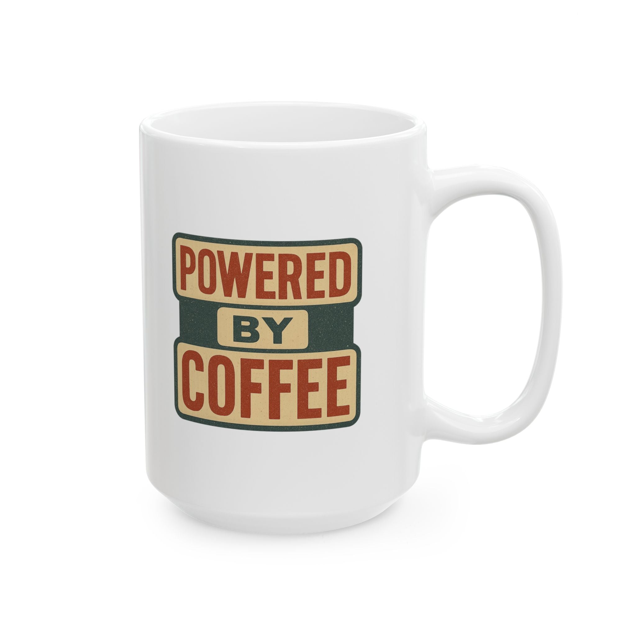 Powered By Coffee Everything Else Optional Coffee Mug | Coffee Lover Humor | Ceramic Mug