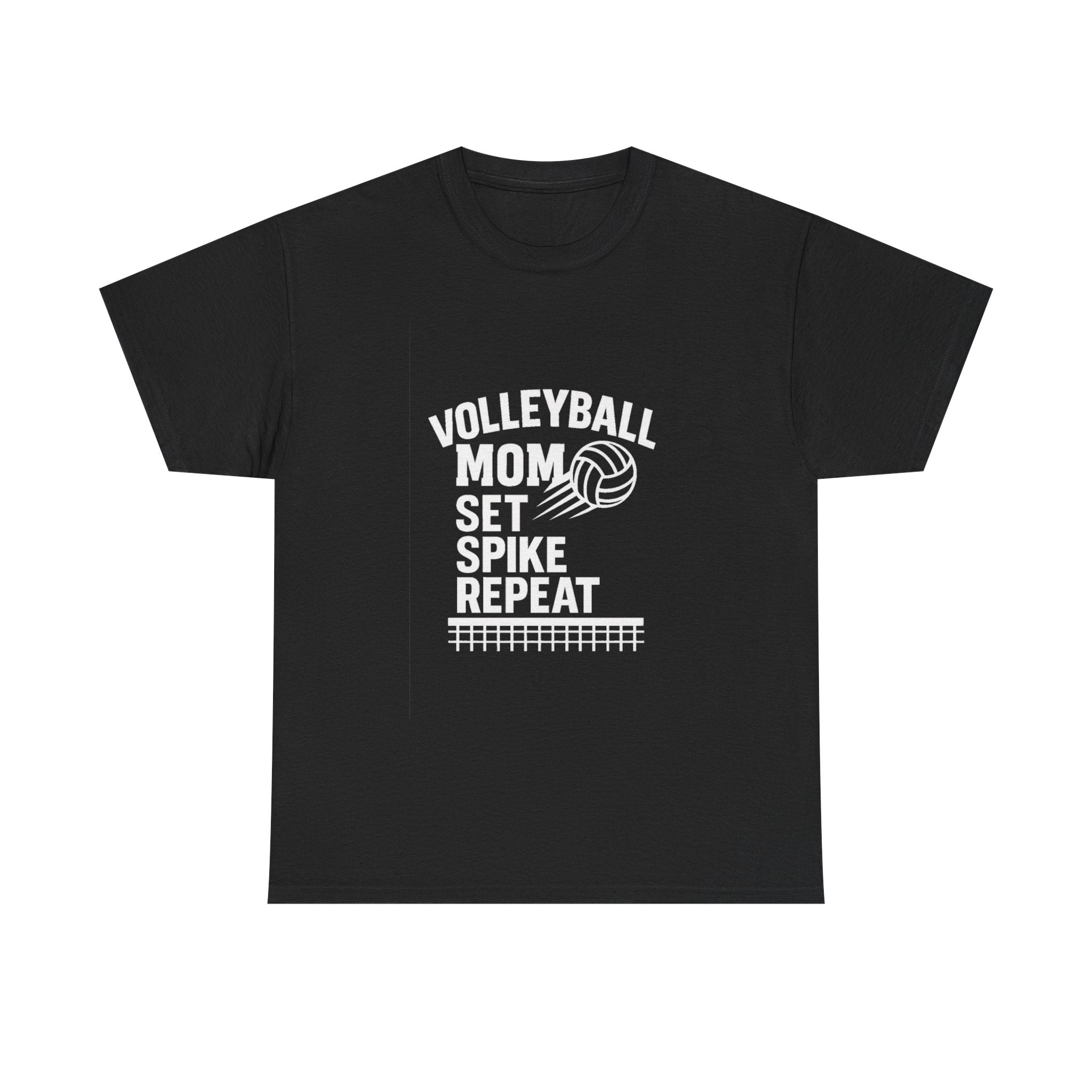 Volleyball Mom Set Spike Repeat T-Shirt | Gift for Mom | Graphic Tee