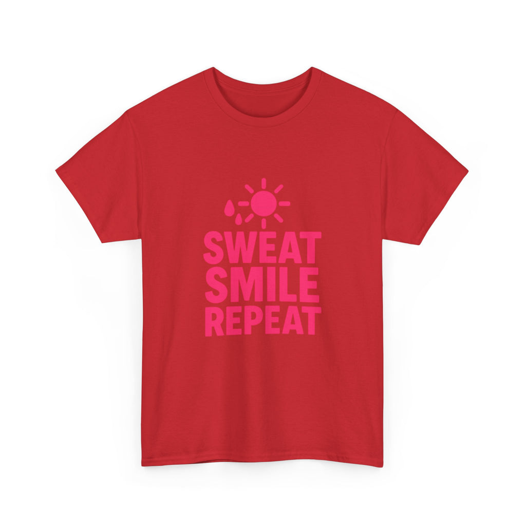 Fitness Lover Sweat Smile Repeat T-Shirt | Unique Gift | Graphic Tee