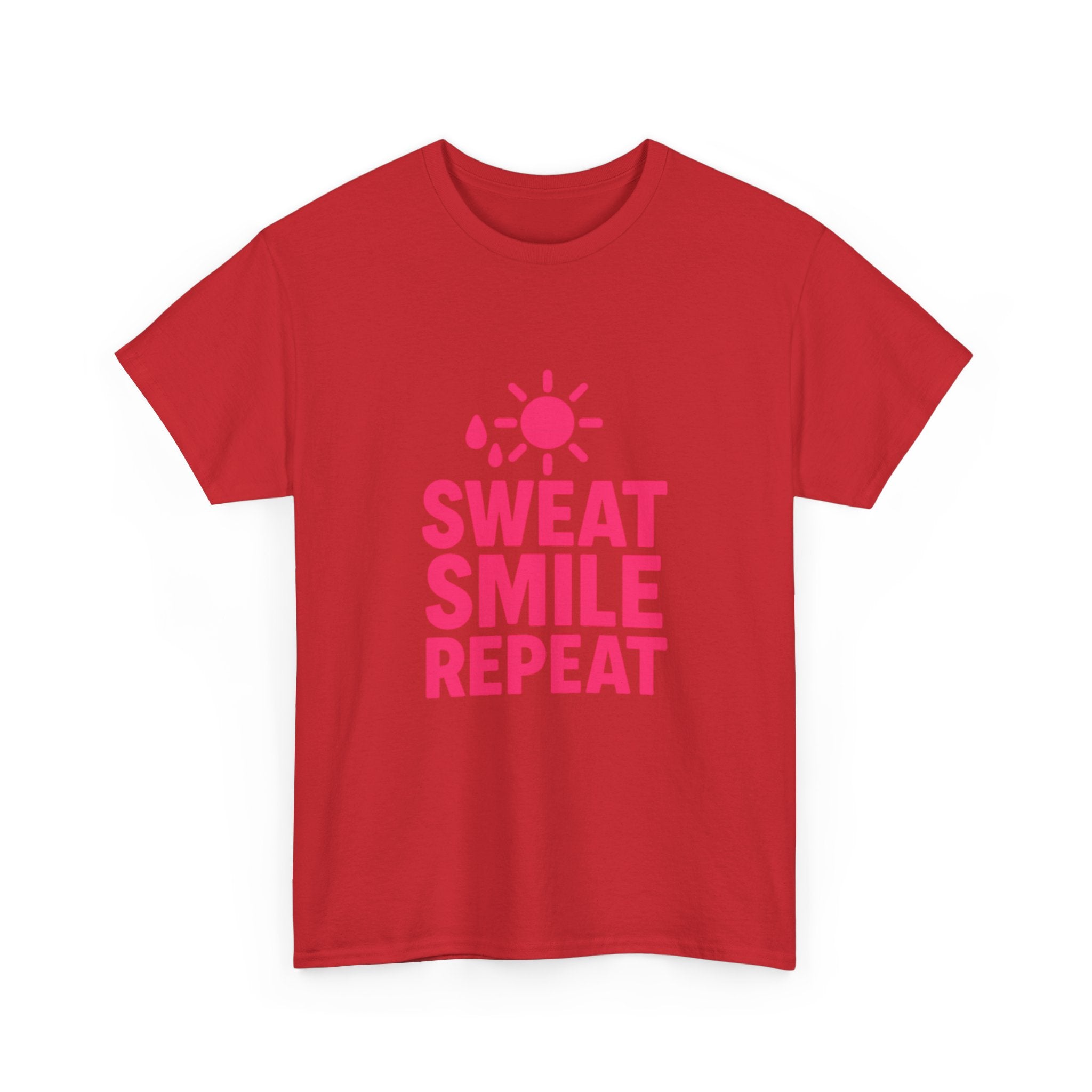 Fitness Lover Sweat Smile Repeat T-Shirt | Unique Gift | Graphic Tee