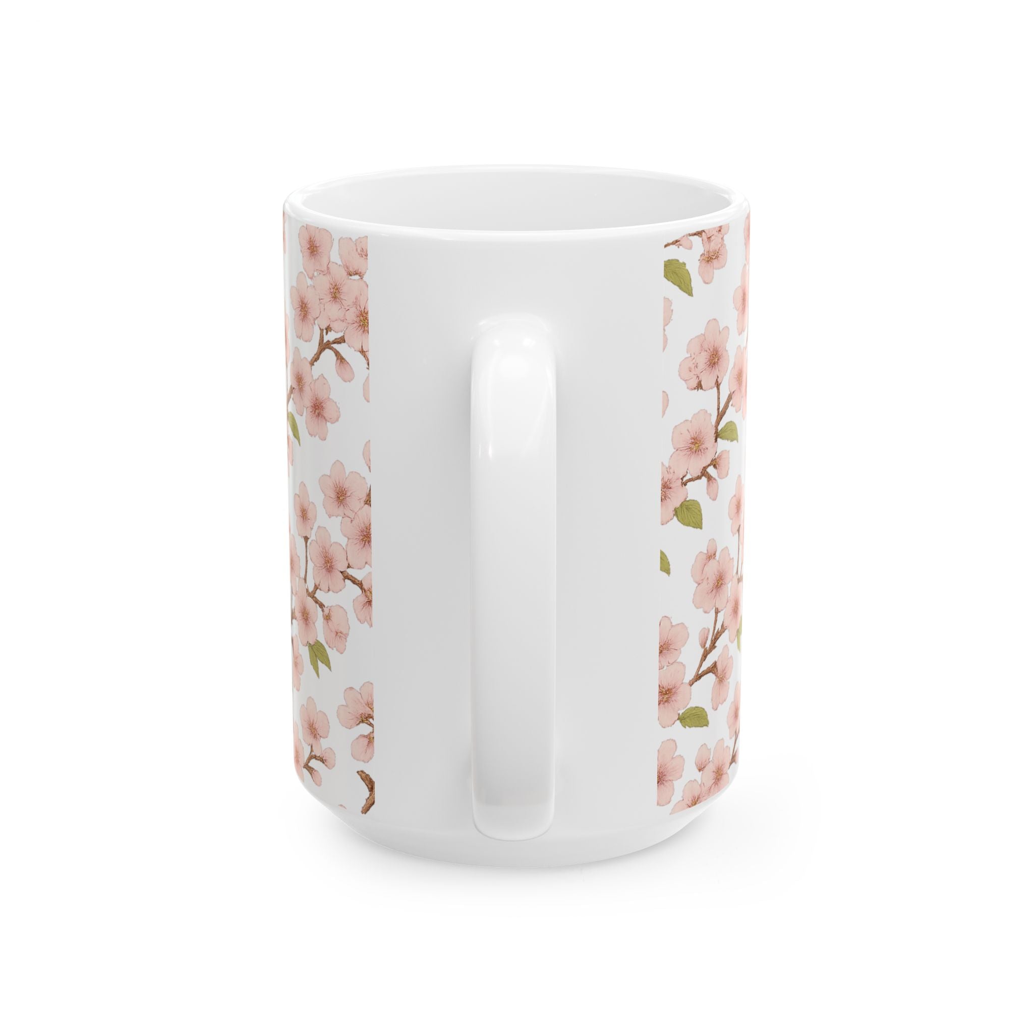 Botanical Cherry Blossom Branches Full Wrap Coffee Mug | Flowers Gift | Ceramic Mug