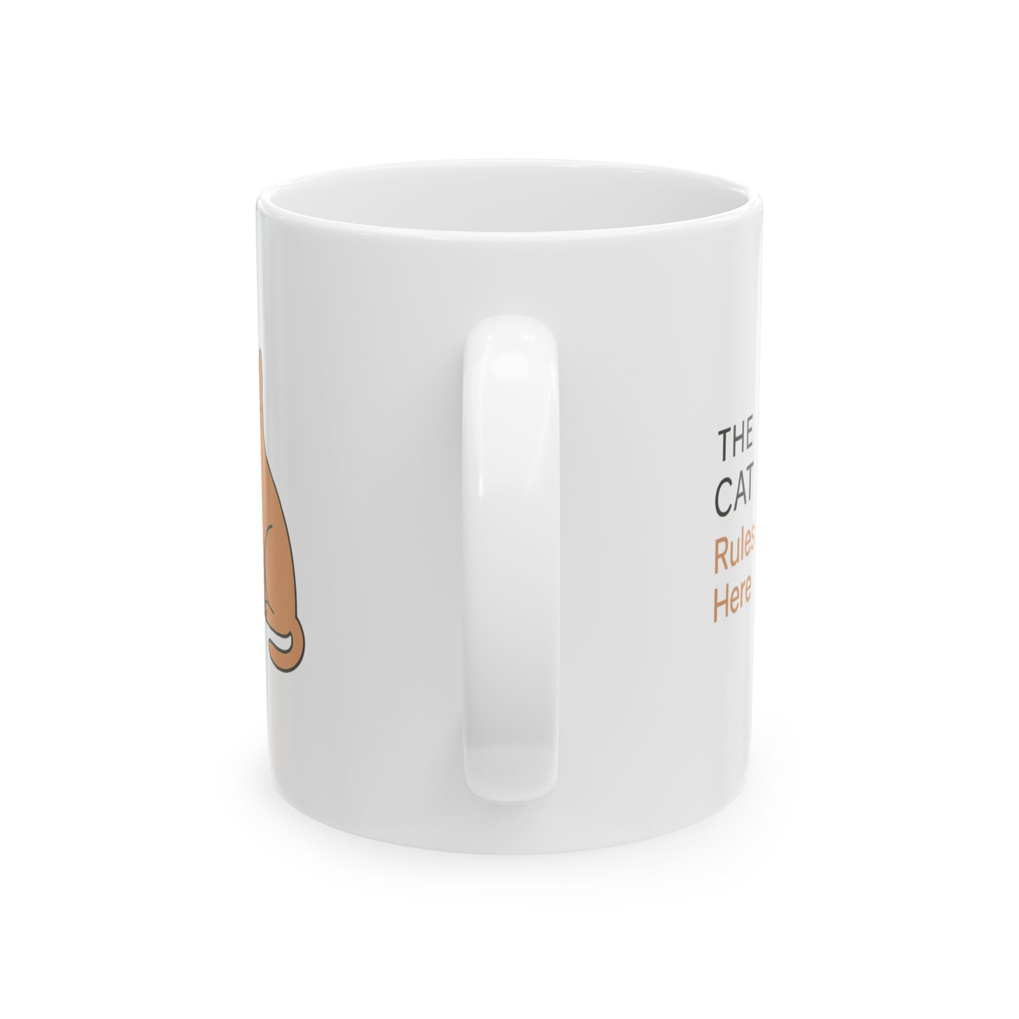 House Rules Set By The Cat Coffee Mug | Funny Cat Humor | Ceramic Mug