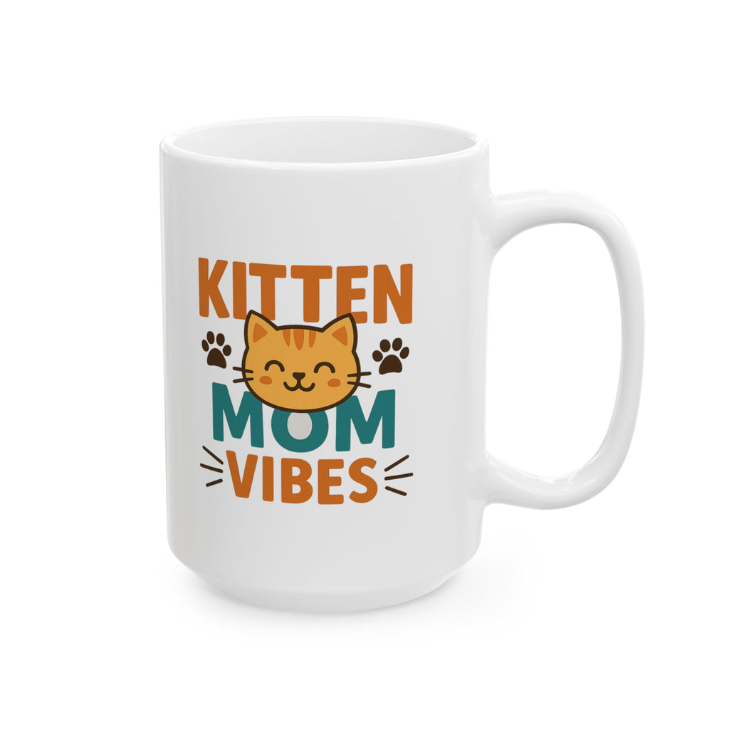 Fueled By Kitten Cuddles Coffee Mug | Cat Mom Gift | Ceramic Mug