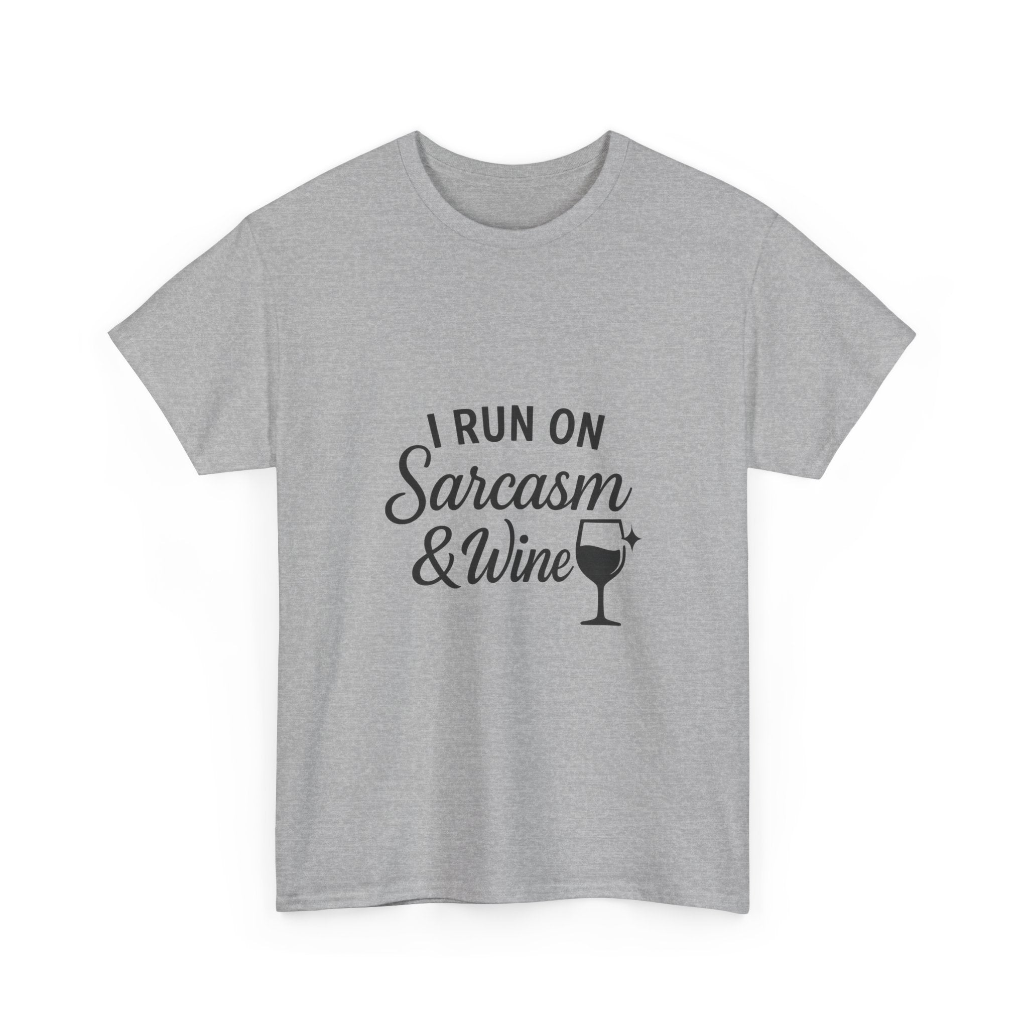 I Run On Sarcasm And Wine Funny T-Shirt | Funny Gift | Graphic Tee