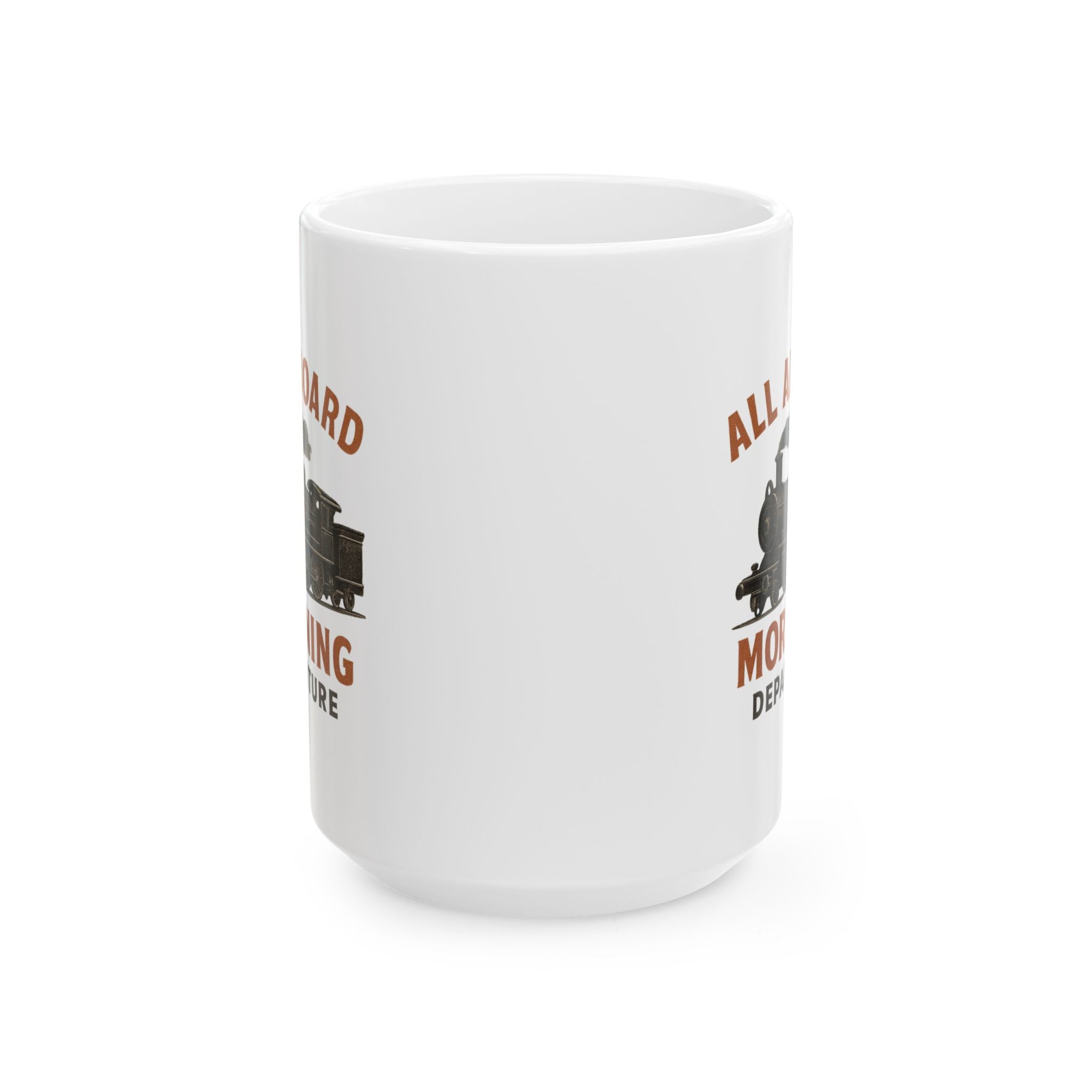Train Enthusiast All Aboard Morning Departure Coffee Mug | Unique Gift | Ceramic Mug