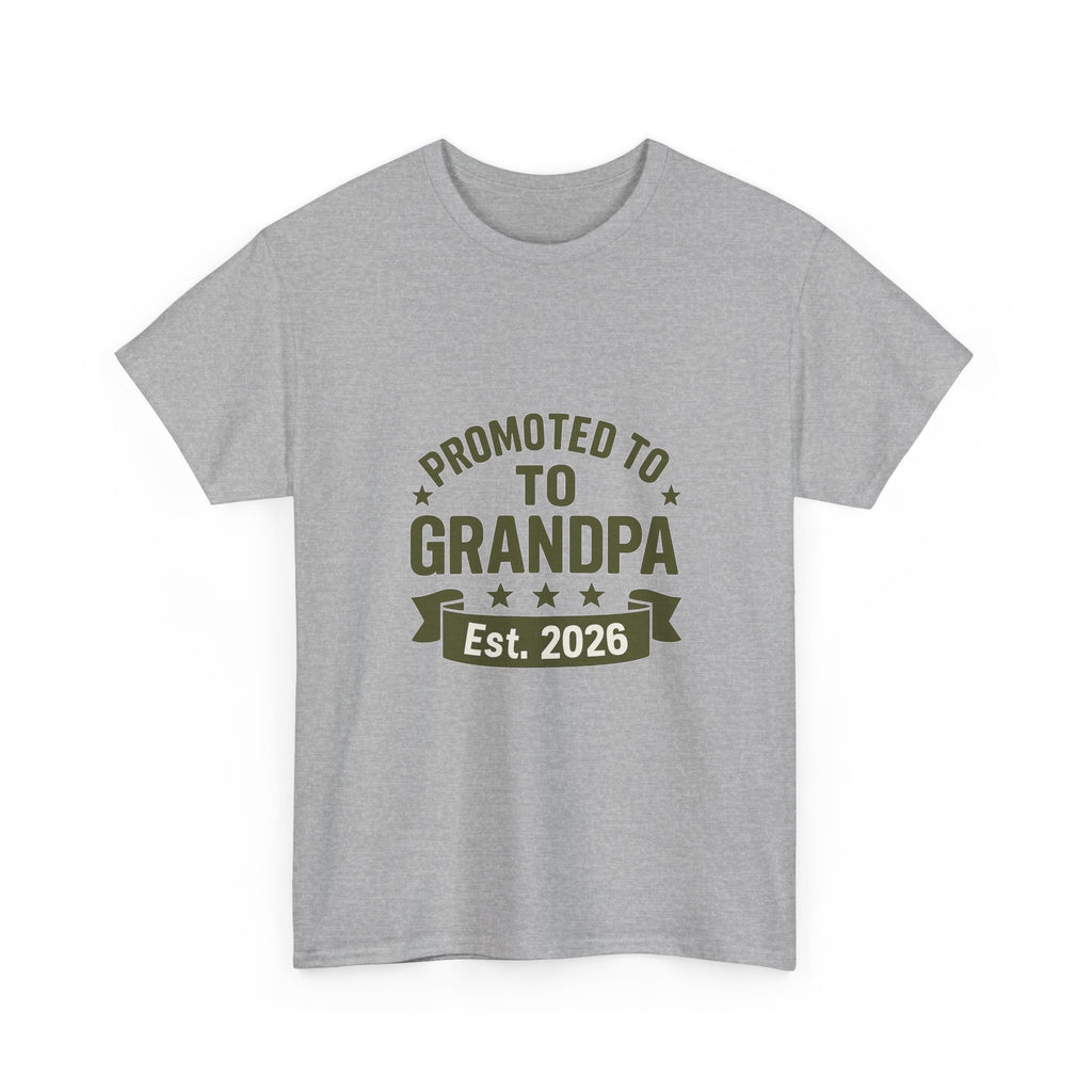 Promoted To Grandpa Est 2026 T-Shirt | Gift for Grandpa | Graphic Tee