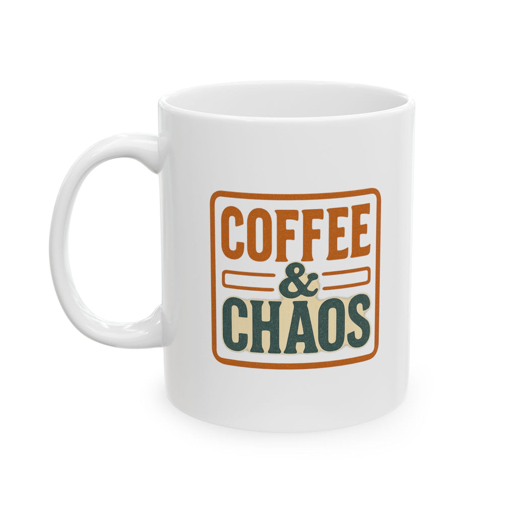 Coffee And Chaos Manager Unpaid Obviously Coffee Mug | Funny Humor Gift | Ceramic Mug