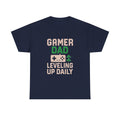 Gamer Dad Leveling Up Daily T-Shirt | Gift for Dad | Graphic Tee