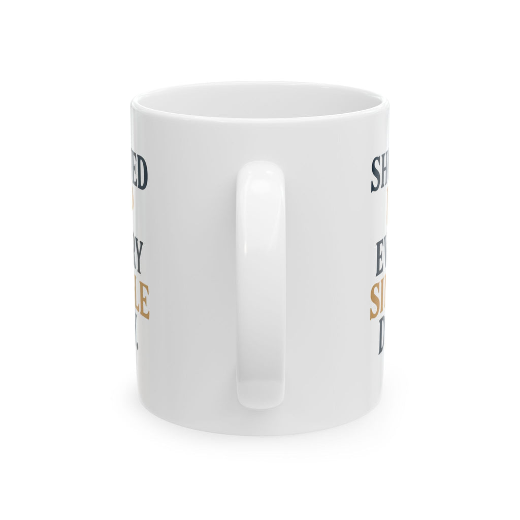 Bonus Dad Showed Up Every Single Day Coffee Mug | Gift for Dad | Ceramic Mug