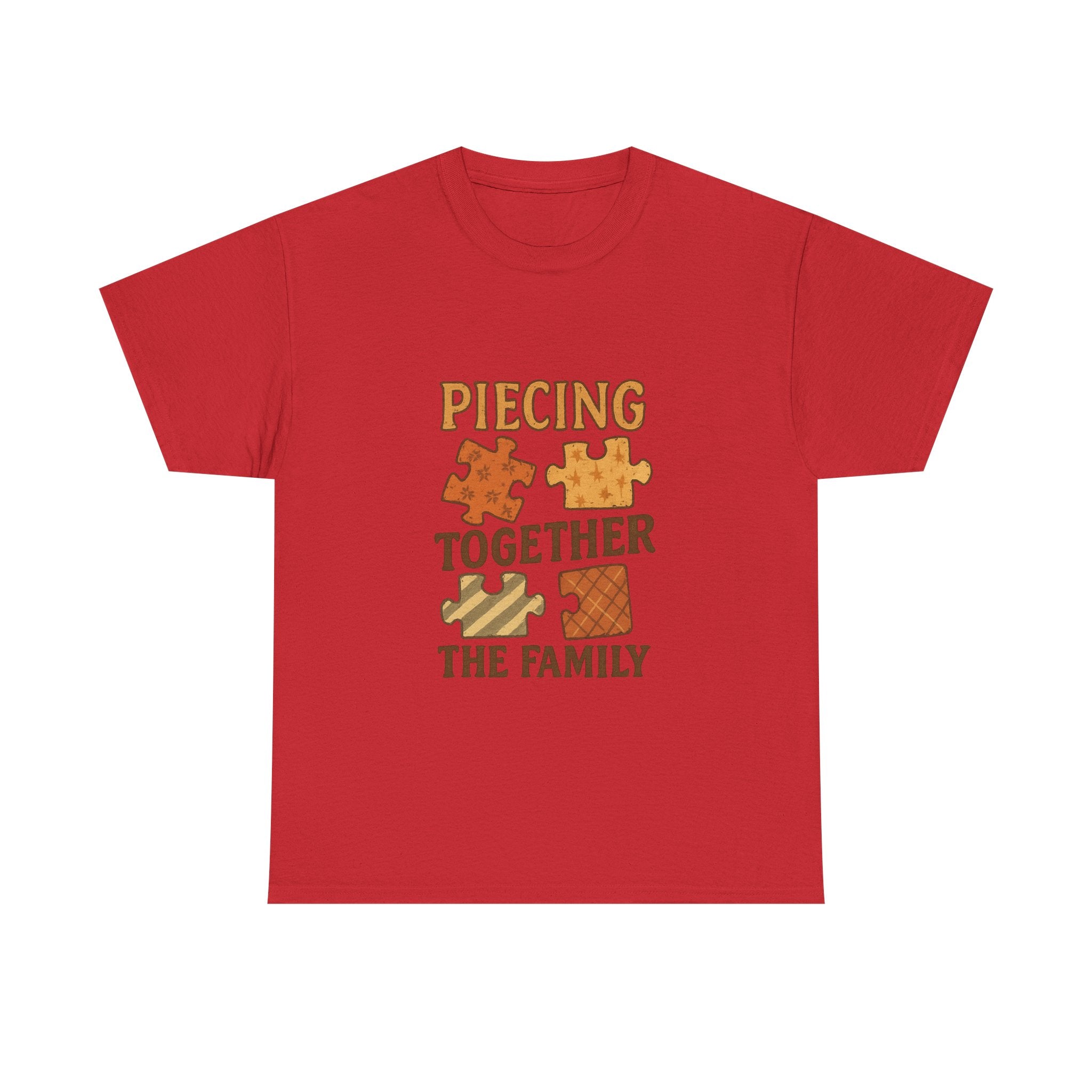 Quilting Grandma Piecing Together The Family T-Shirt | Gift for Grandma | Graphic Tee
