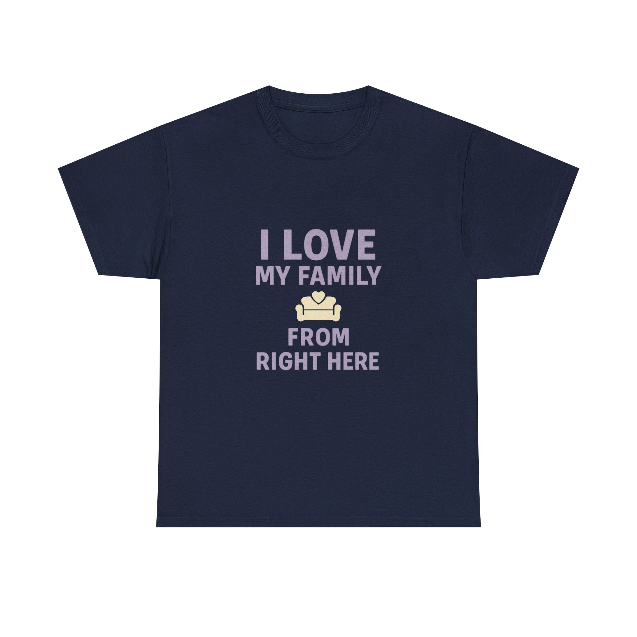 Introverted Mom I Love My Family From Right Here T-Shirt | Gift for Mom | Graphic Tee