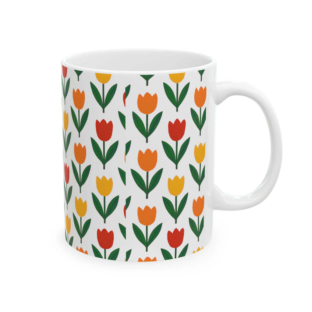 Tulip Row Coffee Mug | Unique Gift | Ceramic Mug