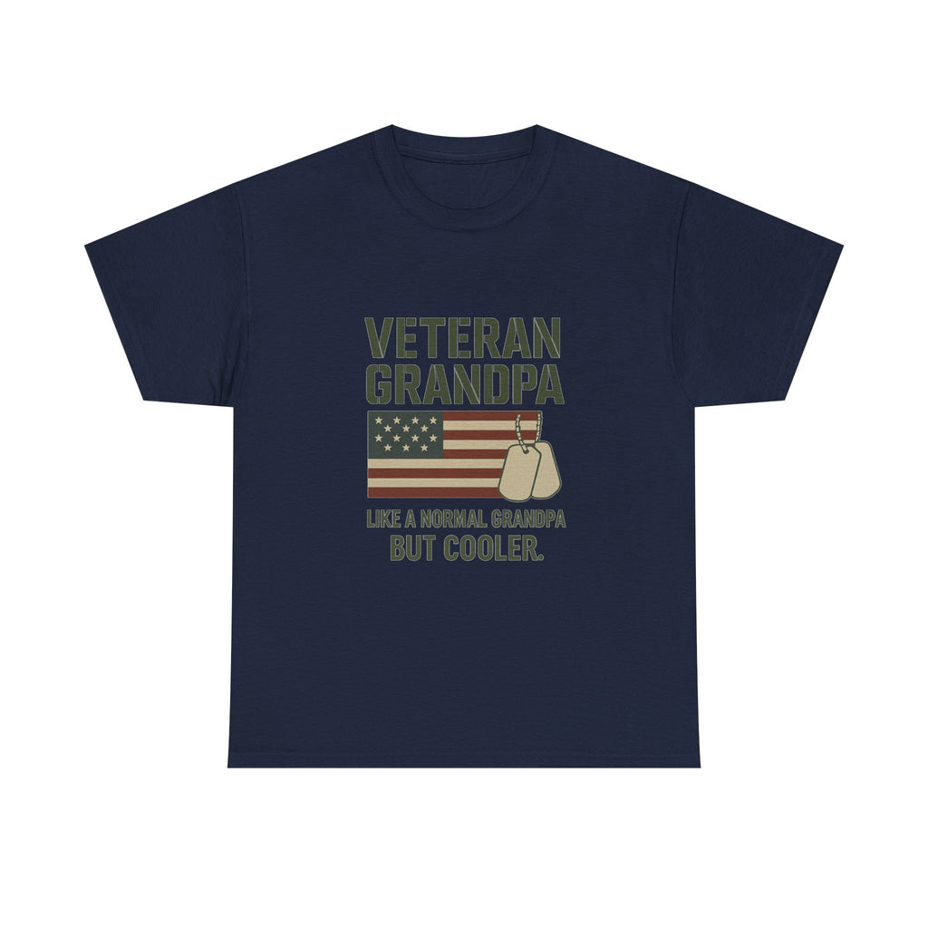 Veteran Grandpa Like A Normal Grandpa But Cooler T-Shirt | Gift for Grandpa | Graphic Tee