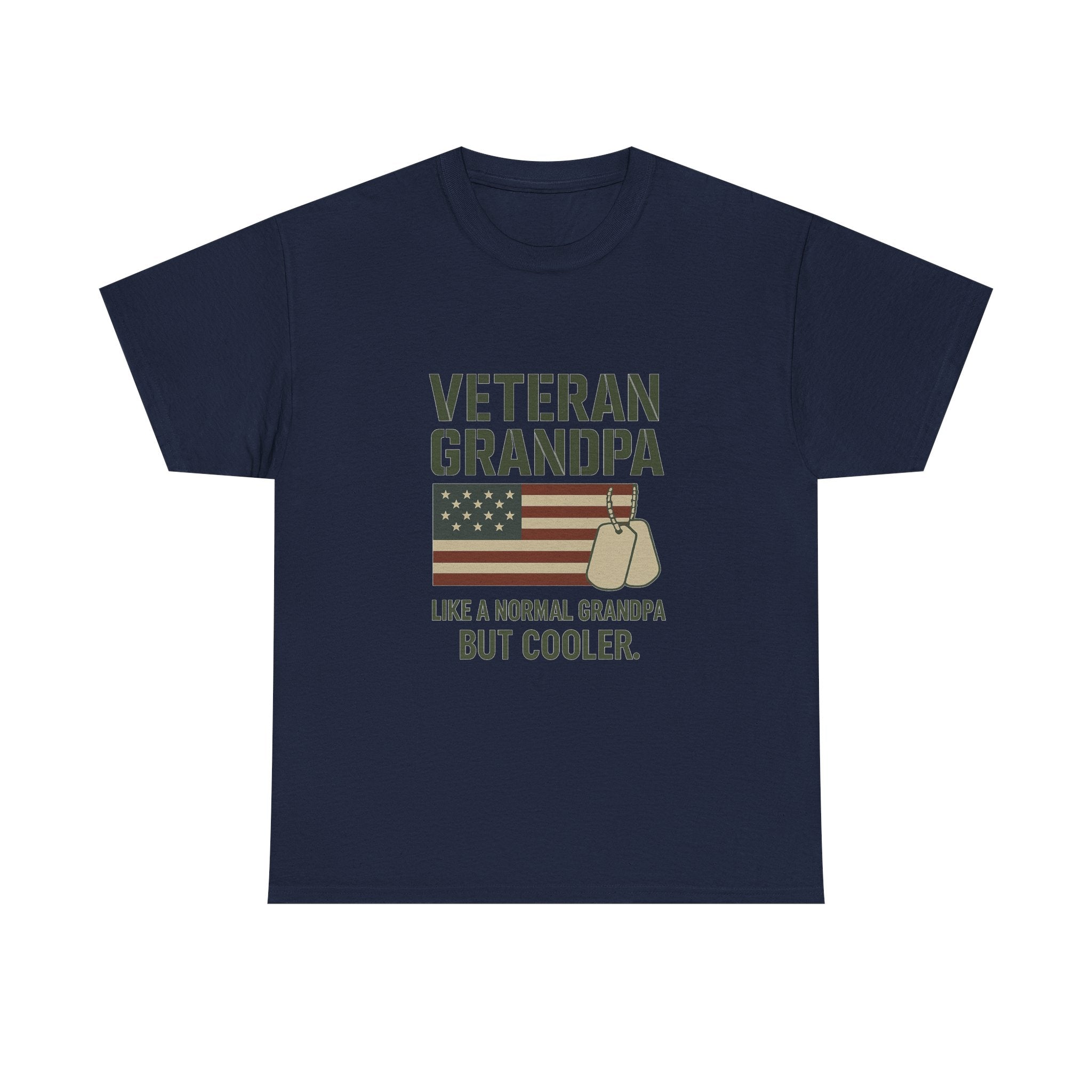 Veteran Grandpa Like A Normal Grandpa But Cooler T-Shirt | Gift for Grandpa | Graphic Tee