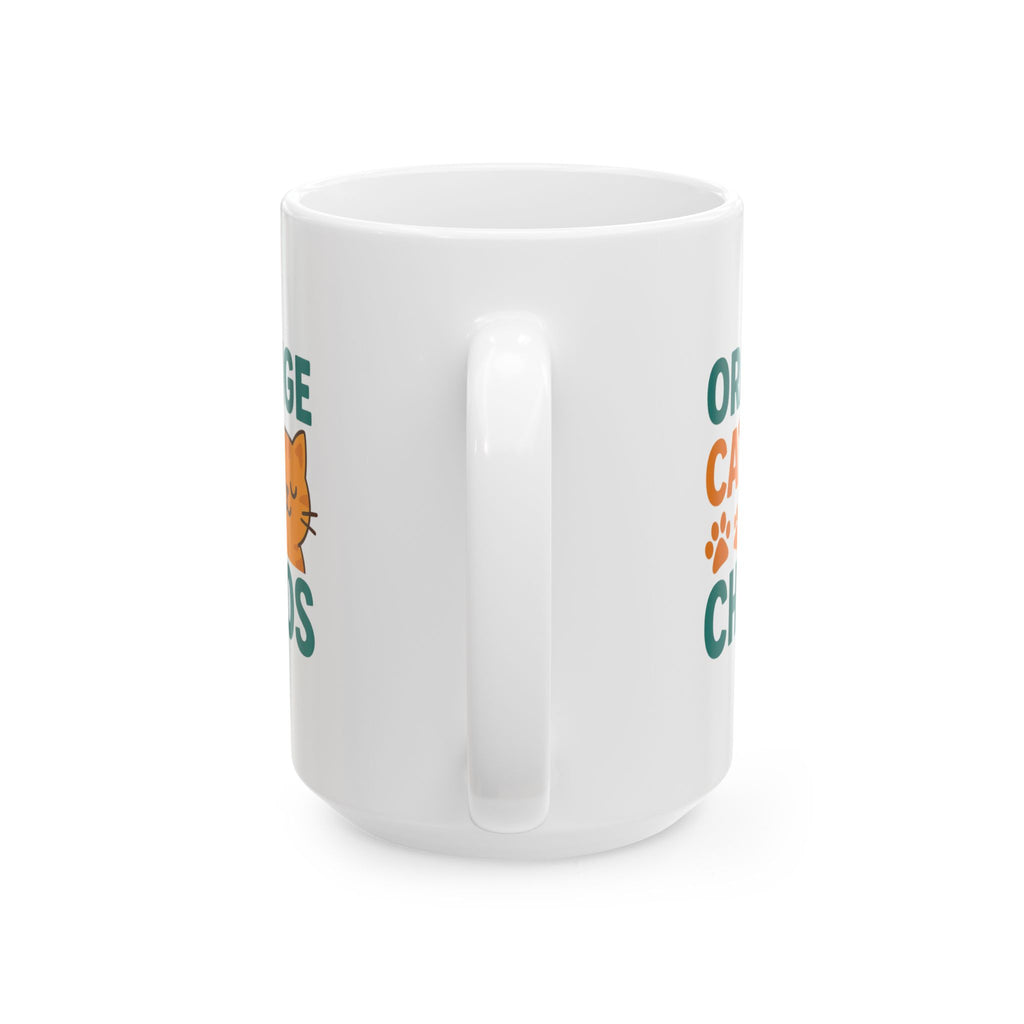 Orange Cats Choose Chaos Coffee Mug | Funny Cat Gift | Ceramic Mug