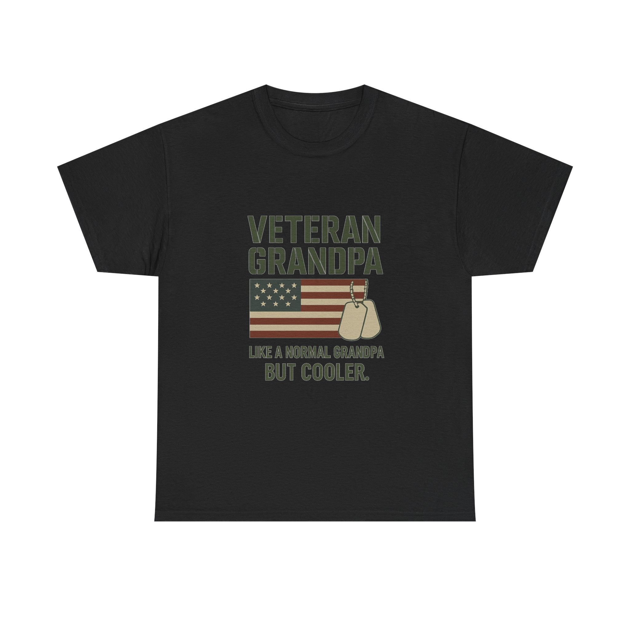 Veteran Grandpa Like A Normal Grandpa But Cooler T-Shirt | Gift for Grandpa | Graphic Tee