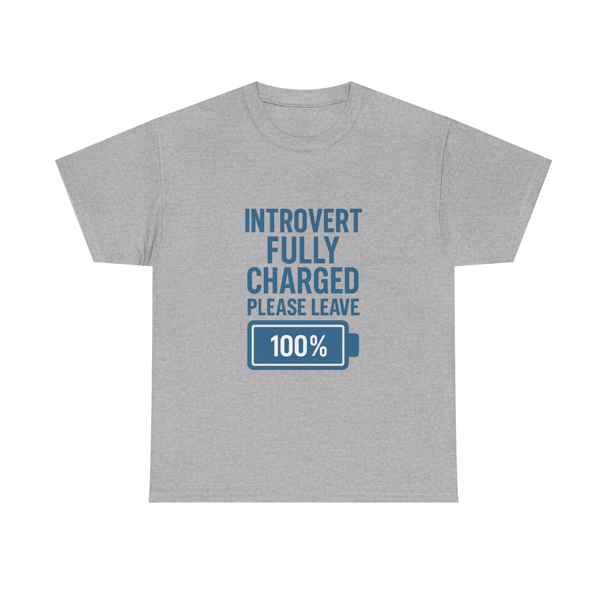 Introvert Fully Charged Please Leave T-Shirt | Unique Gift | Graphic Tee