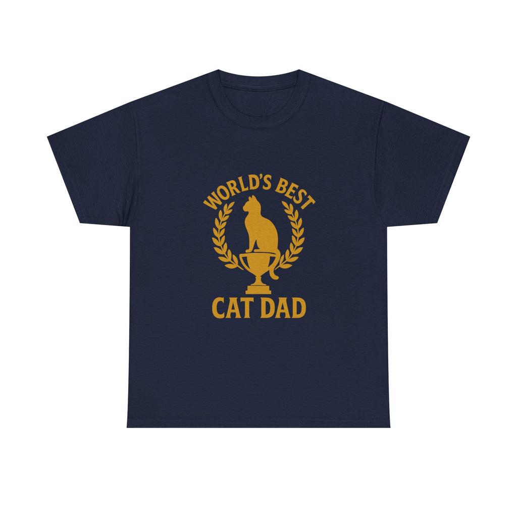 Worlds Best Cat Dad Feline T-Shirt | Cat Lover Gift | Graphic Tee