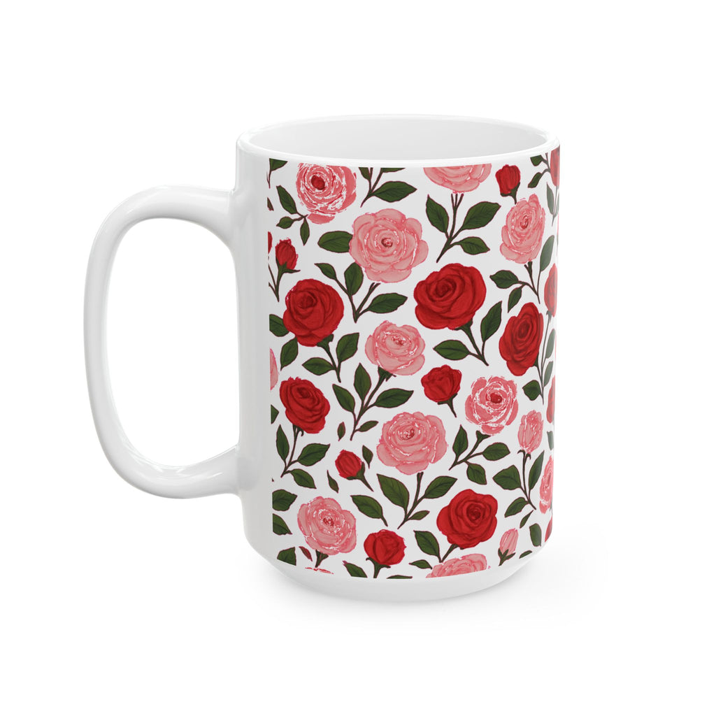 Pink Roses Coffee Mug | Unique Gift | Ceramic Mug